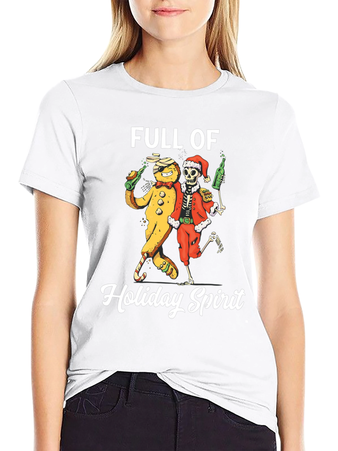 Full Of Holiday Spirit Funny Graphic Tee