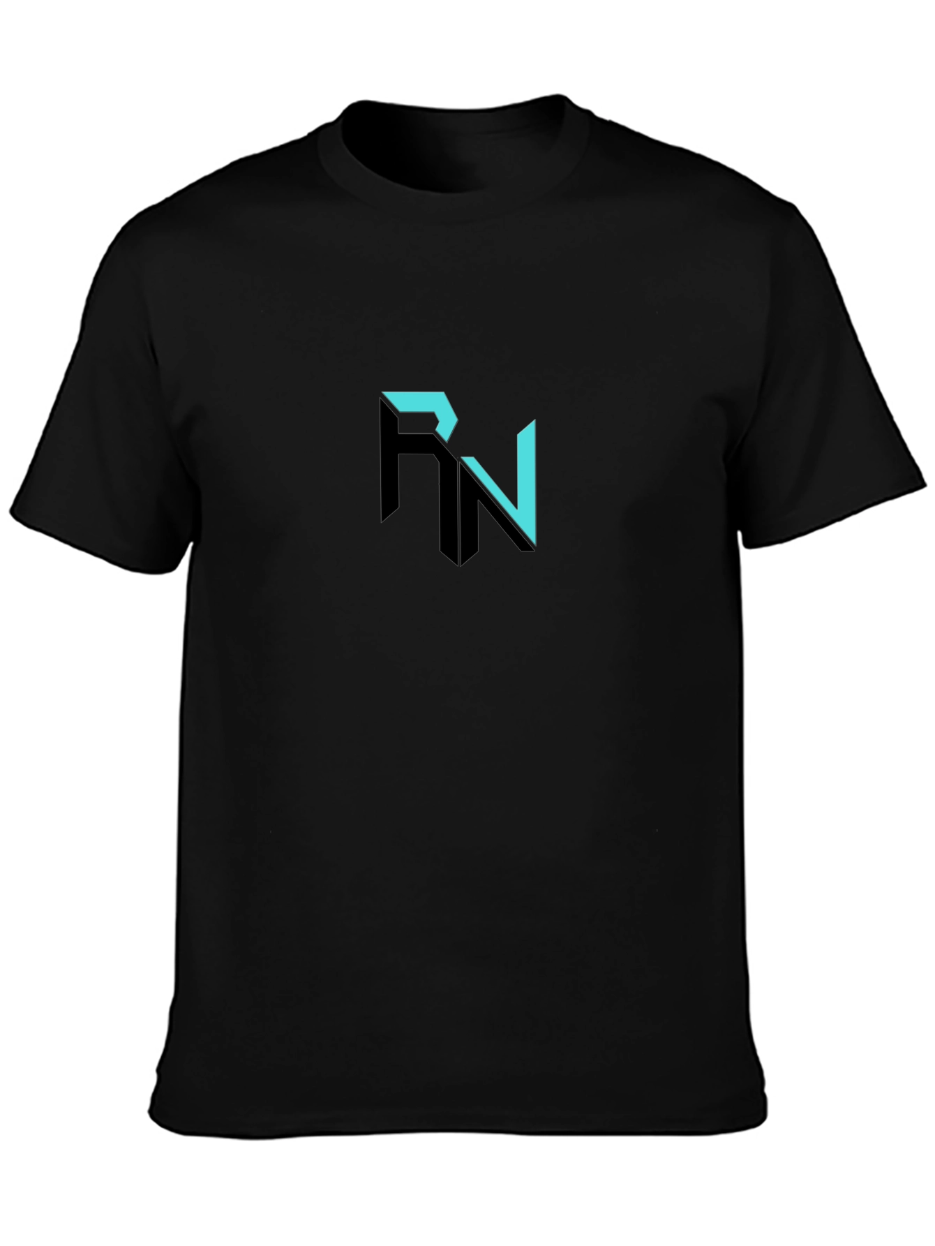 Stylish Black RN Graphic Tee
