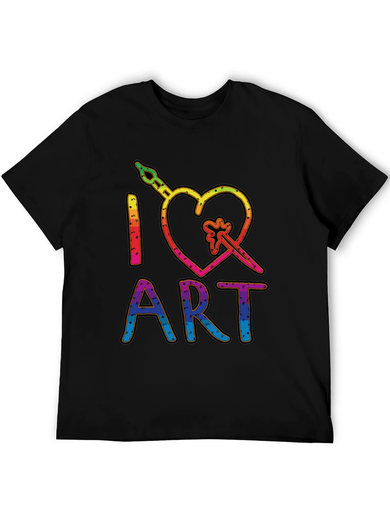 I Heart Art Graphic T-Shirt - Rainbow Design