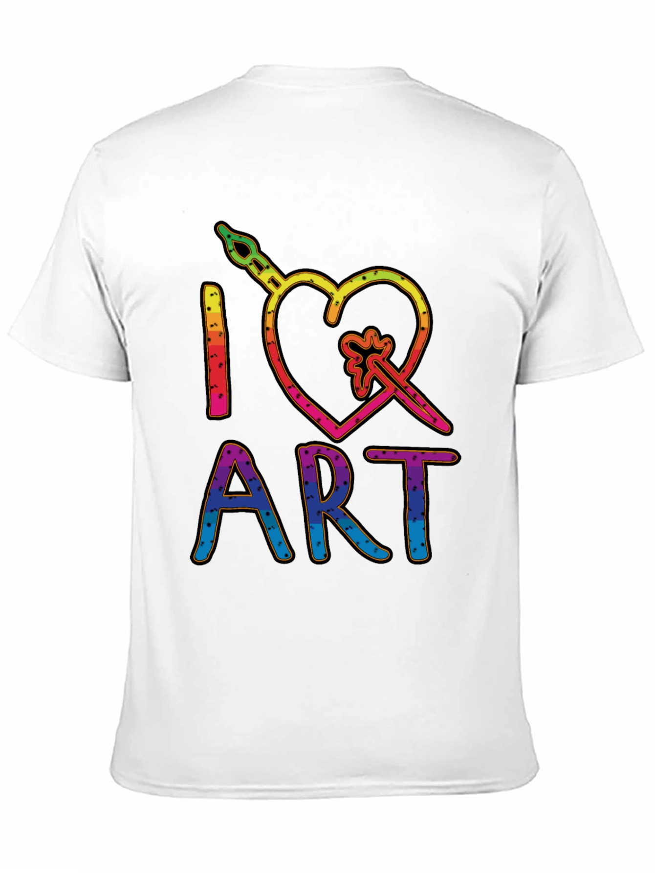 I Heart Art Graphic T-Shirt - Rainbow Design