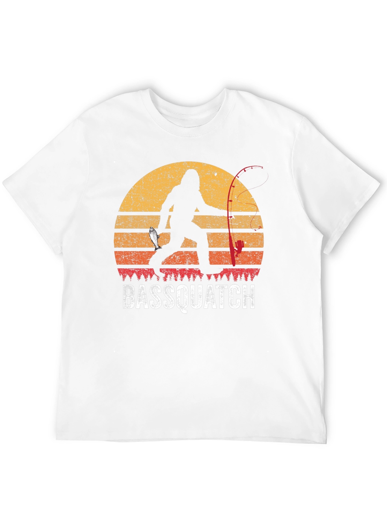 Bassquatch Graphic Tee - Bigfoot Fishing T-Shirt