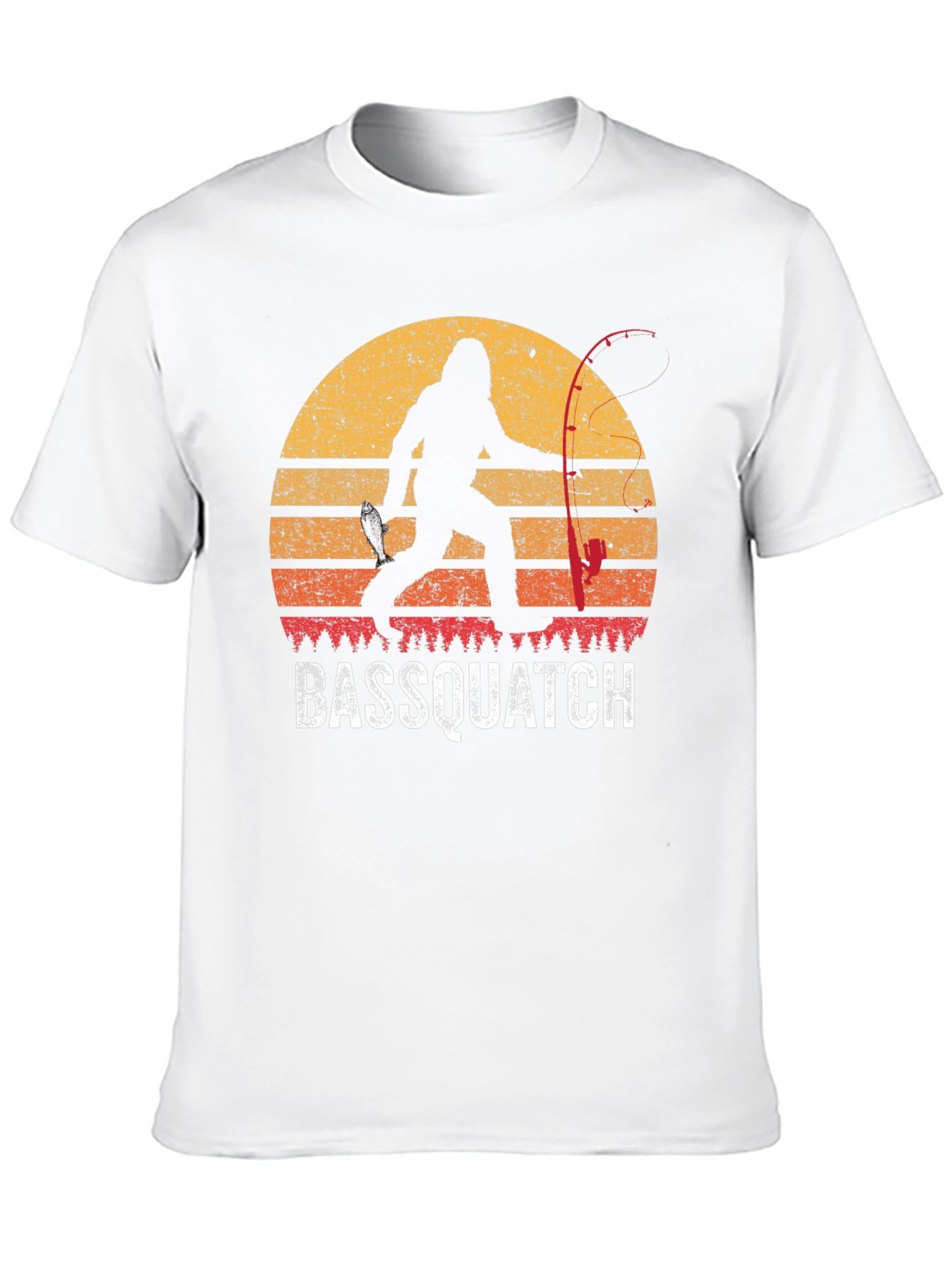 Bassquatch Graphic Tee - Bigfoot Fishing T-Shirt