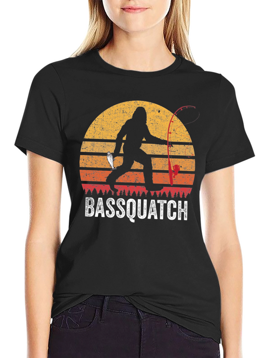 Bassquatch Graphic Tee - Bigfoot Fishing T-Shirt