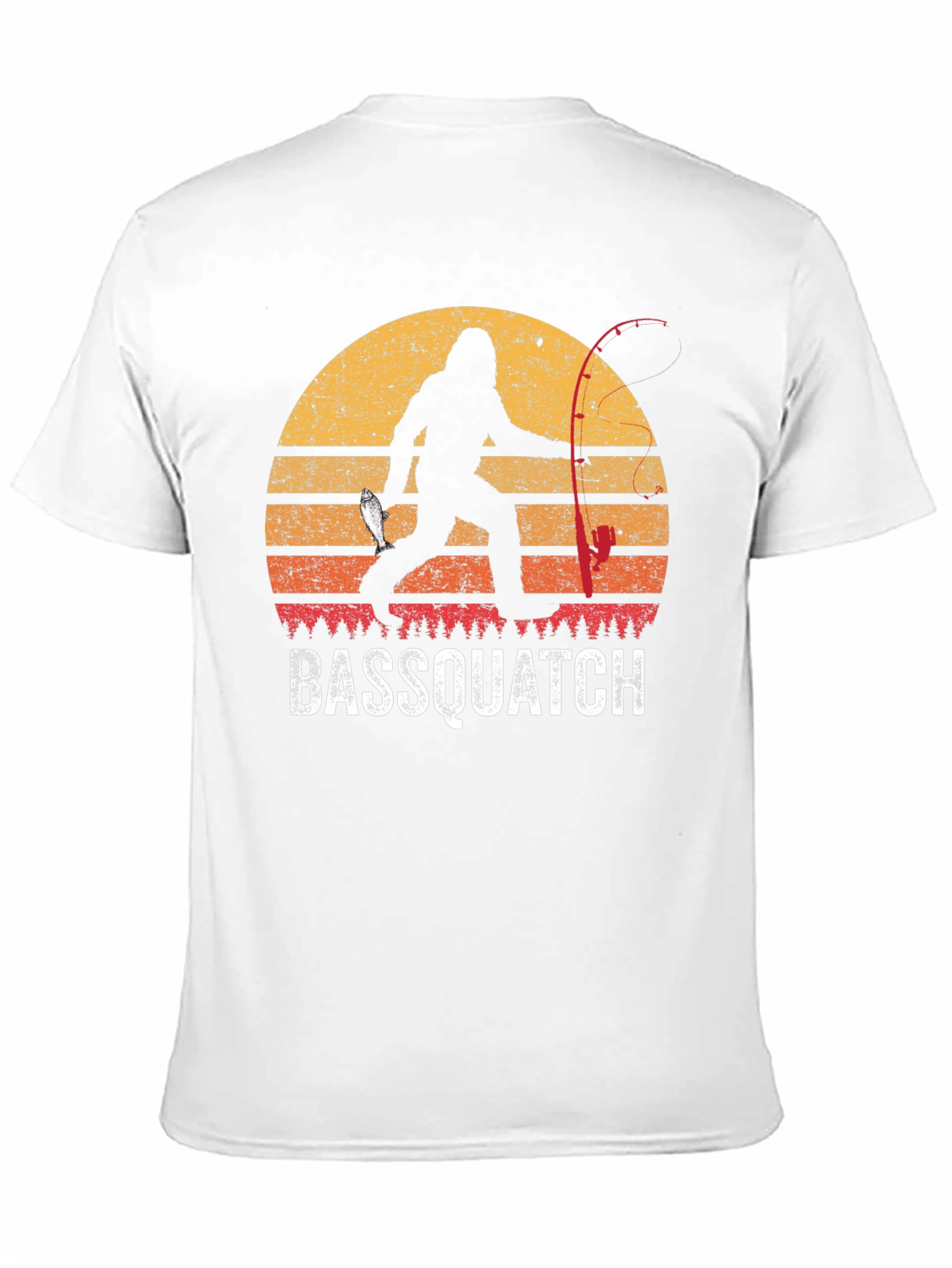 Bassquatch Graphic Tee - Bigfoot Fishing T-Shirt