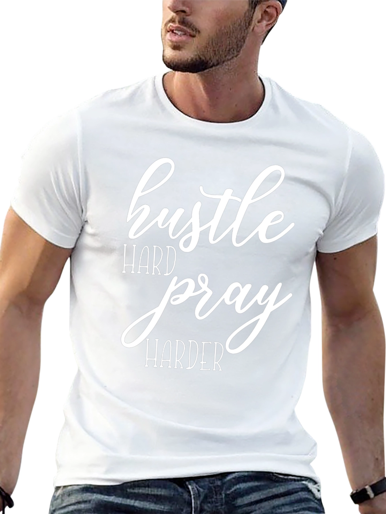 Hustle Hard Pray Harder Graphic Tee