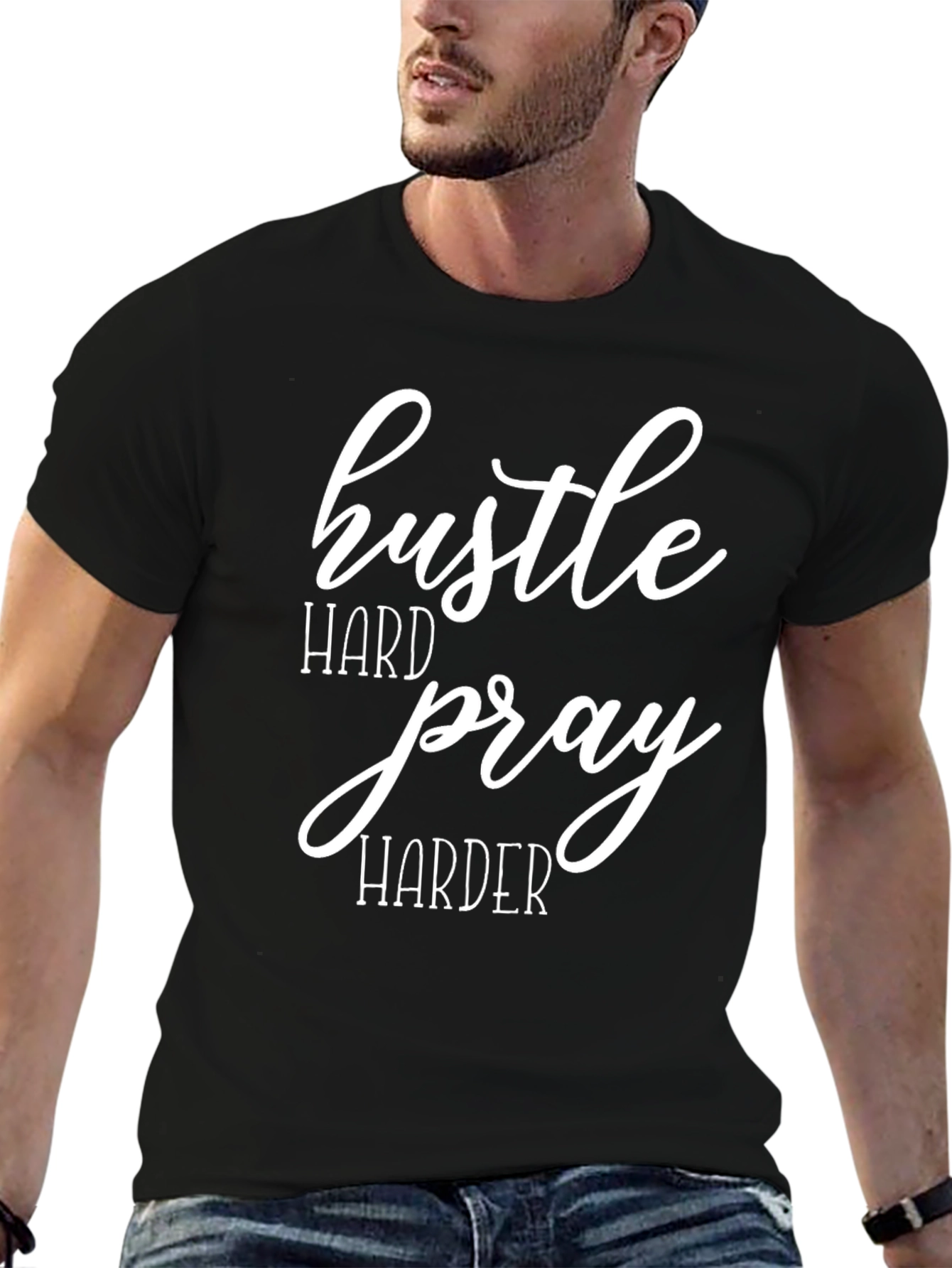Hustle Hard Pray Harder Graphic Tee