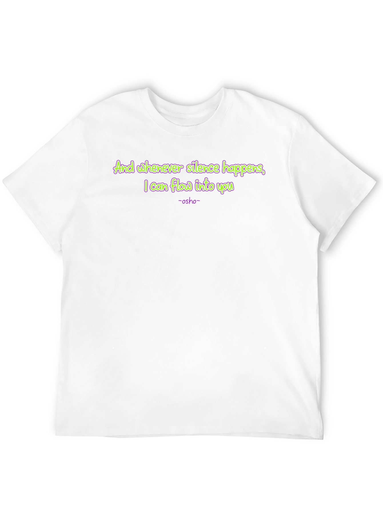 Osho Quote T-Shirt - Silence & Flow