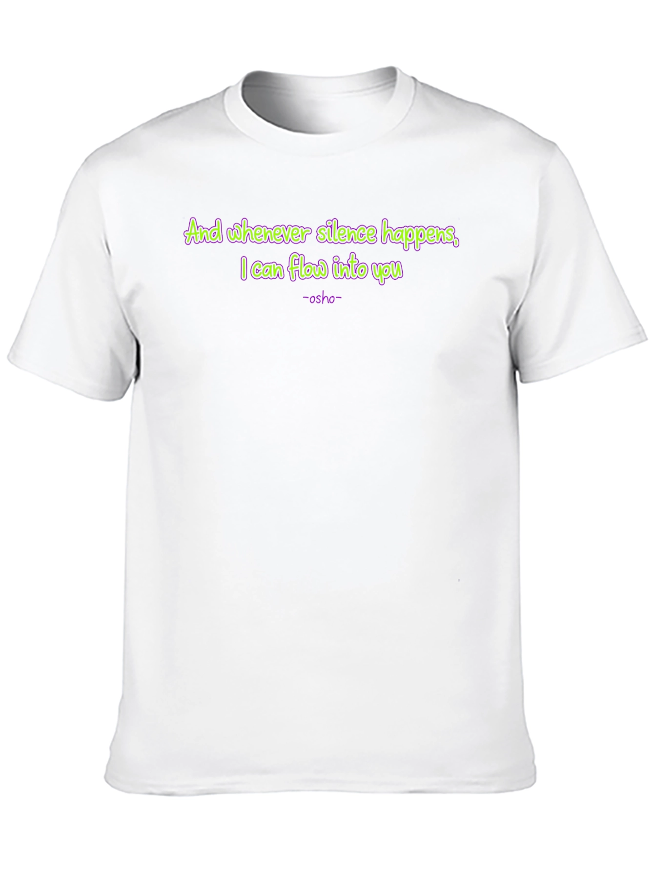 Osho Quote T-Shirt - Silence & Flow
