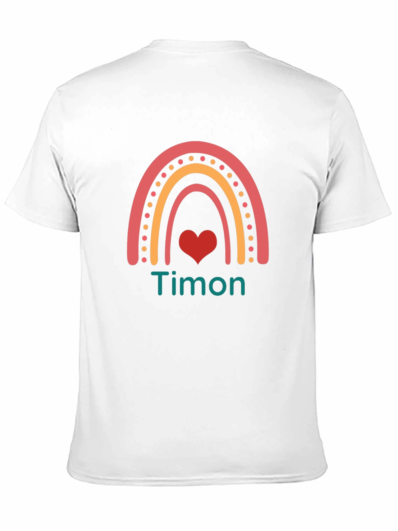 Rainbow Heart Personalized T-Shirt
