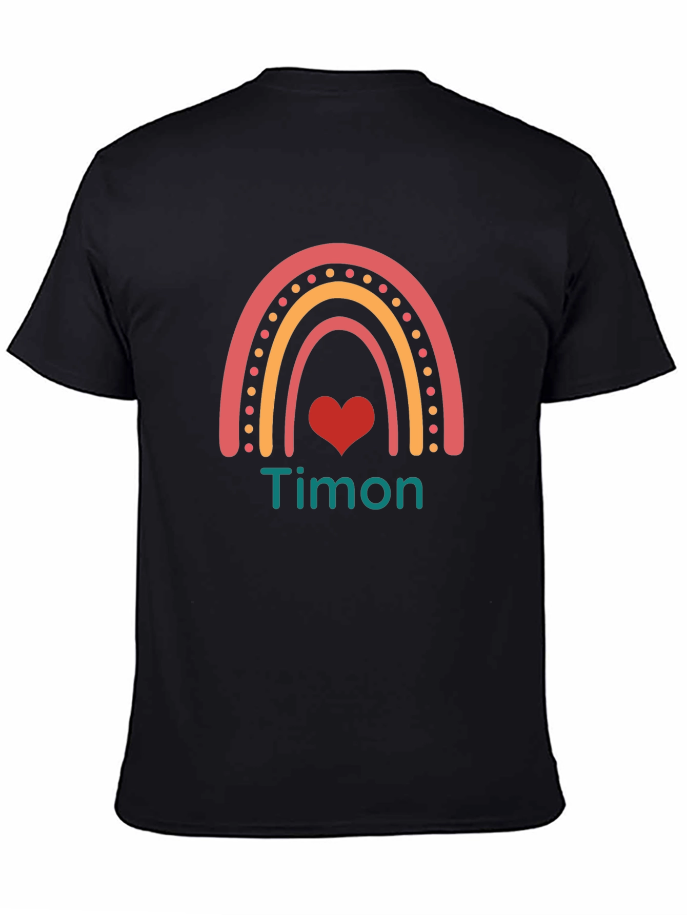 Rainbow Heart Personalized T-Shirt