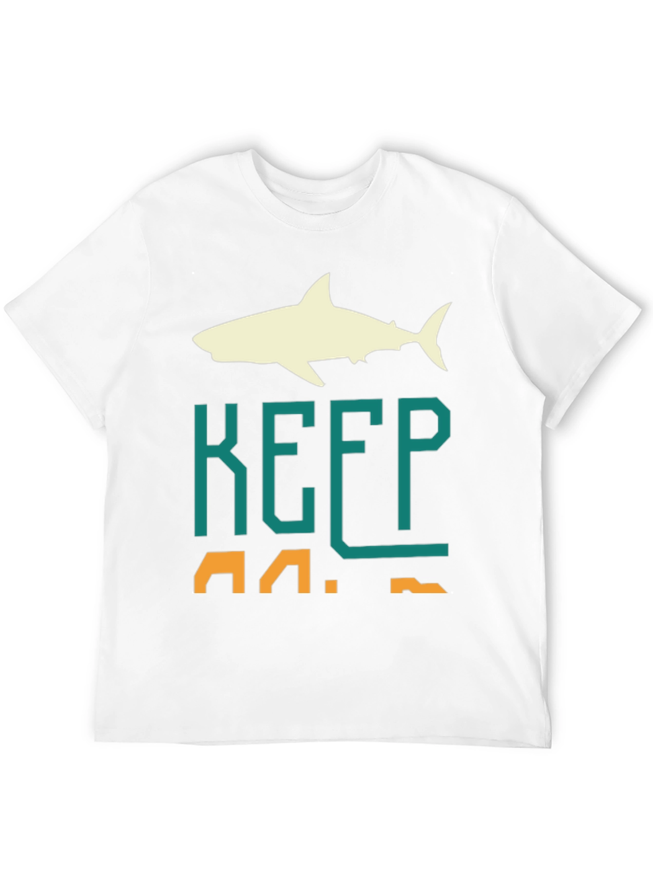 Keep Calm Shark Graphic Mens Tee