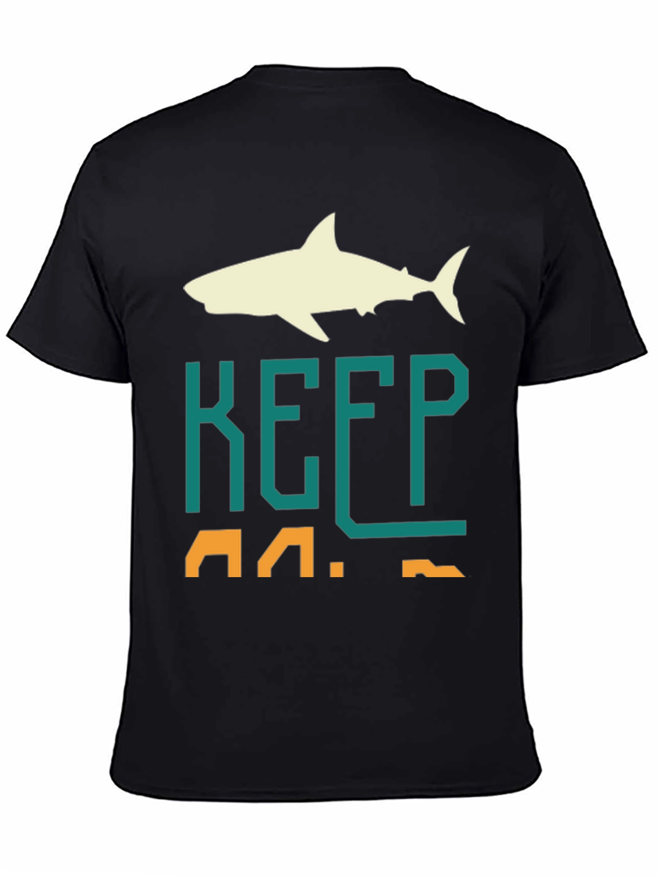 Keep Calm Shark Graphic Mens Tee