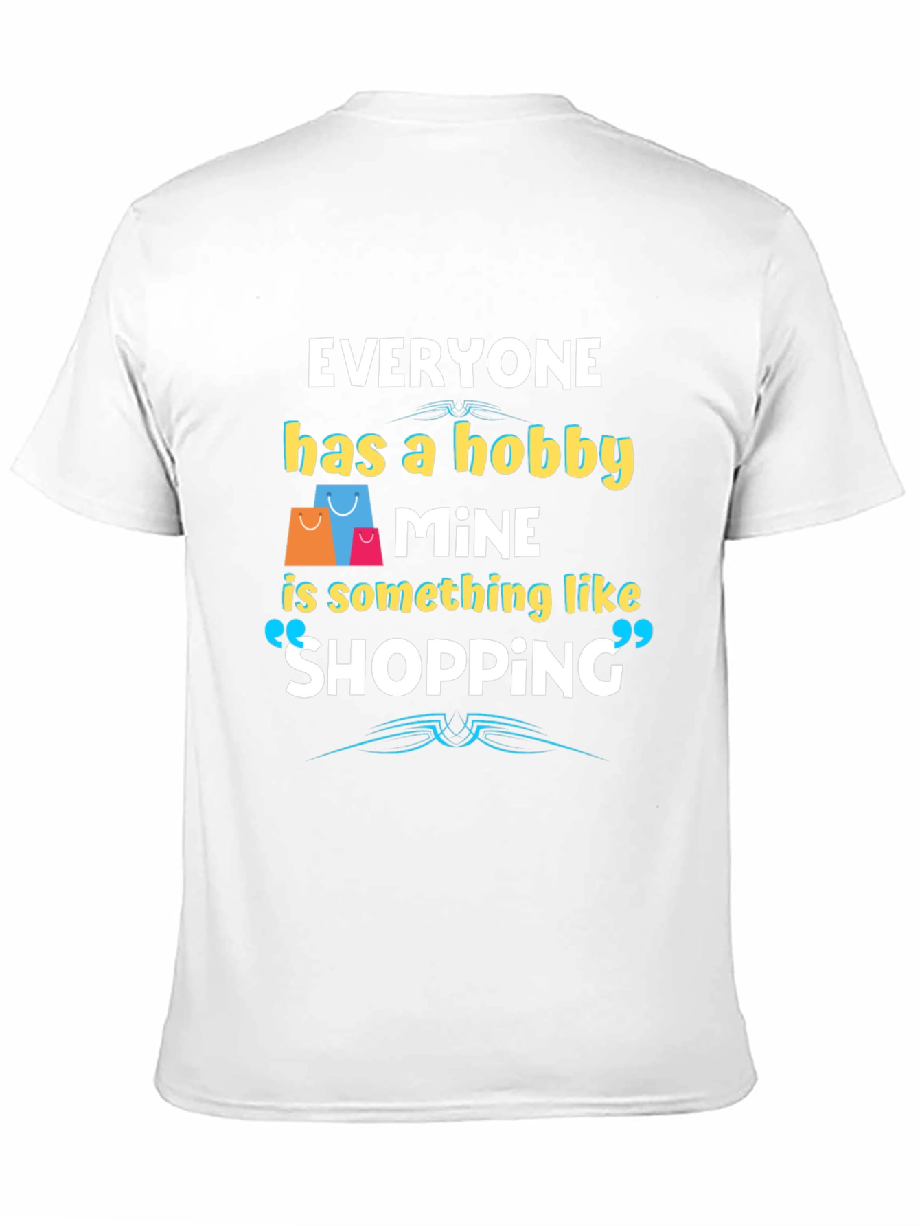 Shopping Hobby T-Shirt - Black Cotton Blend