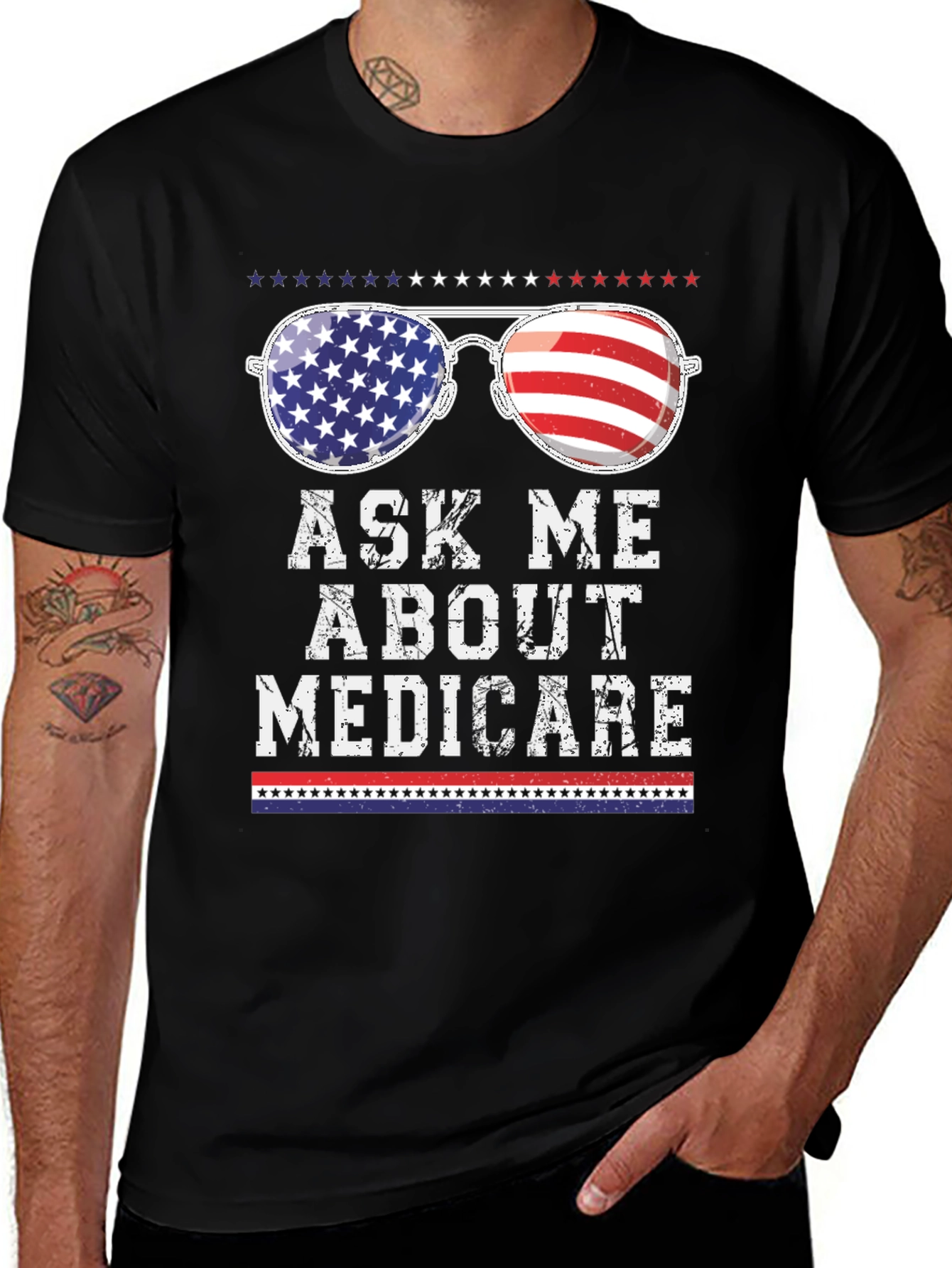 Patriotic Ask Me About Medicare T-Shirt