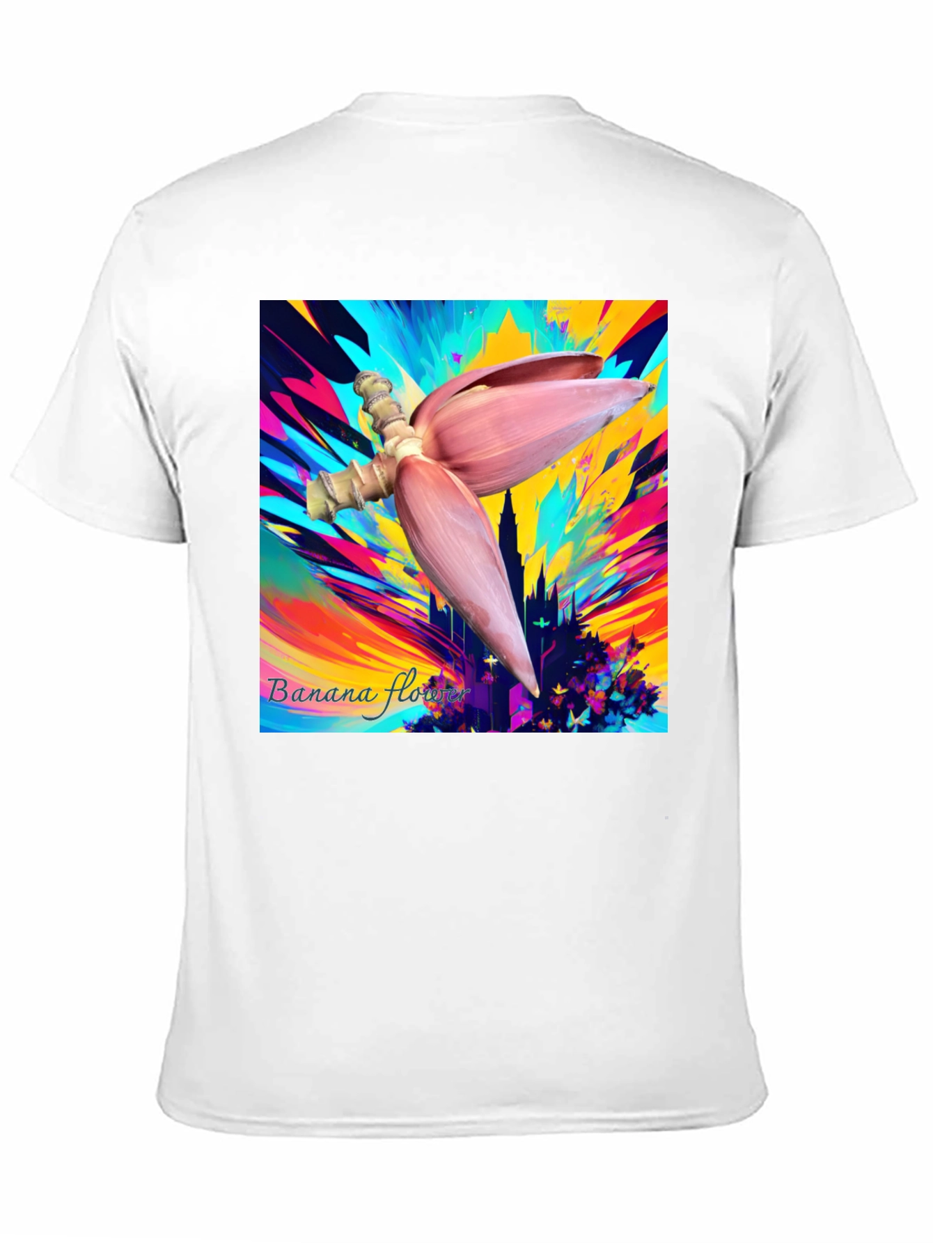 Vibrant Banana Flower Graphic Tee - Unique Artistic Design