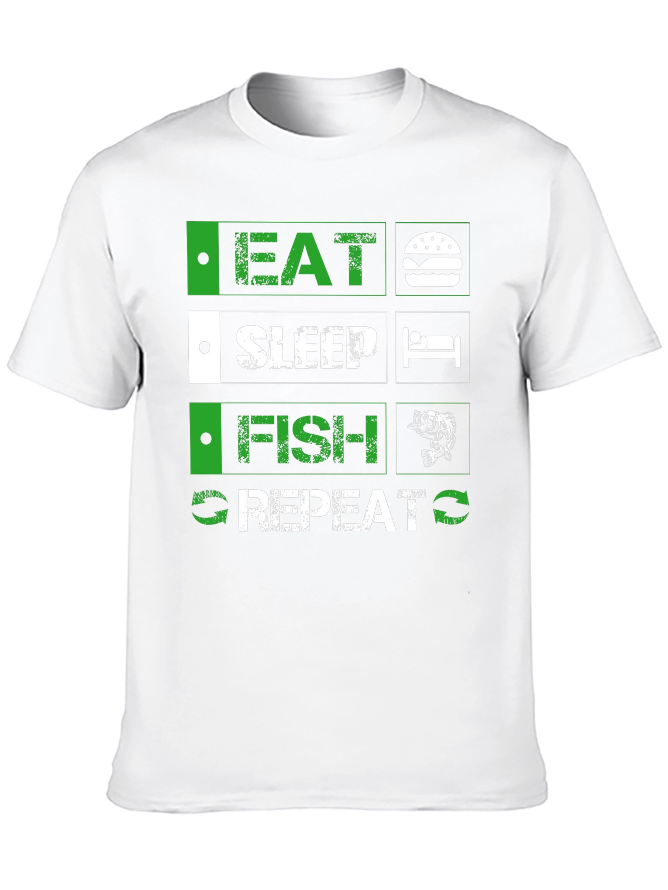 Eat Sleep Fish Repeat Graphic Tee