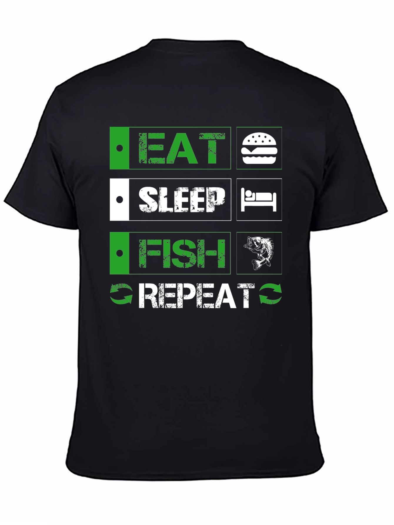 Eat Sleep Fish Repeat Graphic Tee