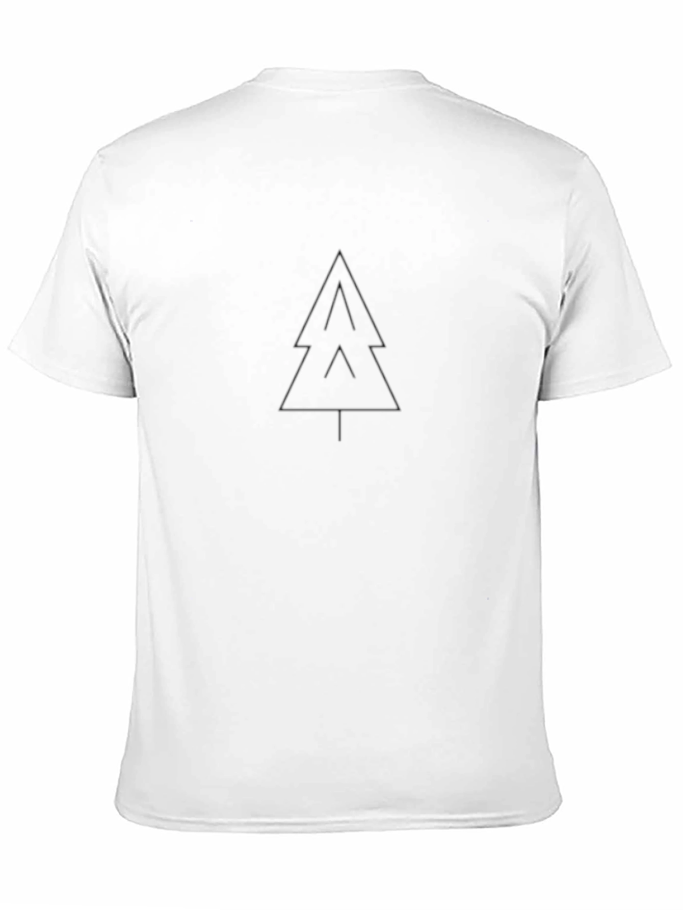 Minimalist Pine Tree Black T-Shirt
