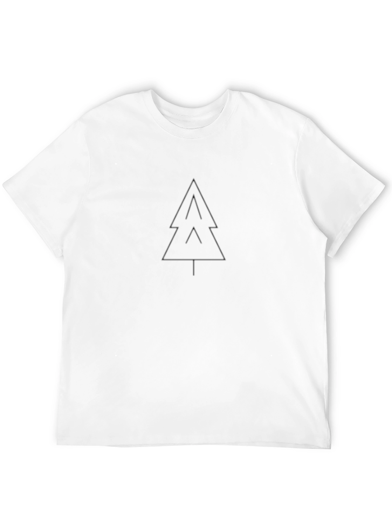 Minimalist Pine Tree Black T-Shirt