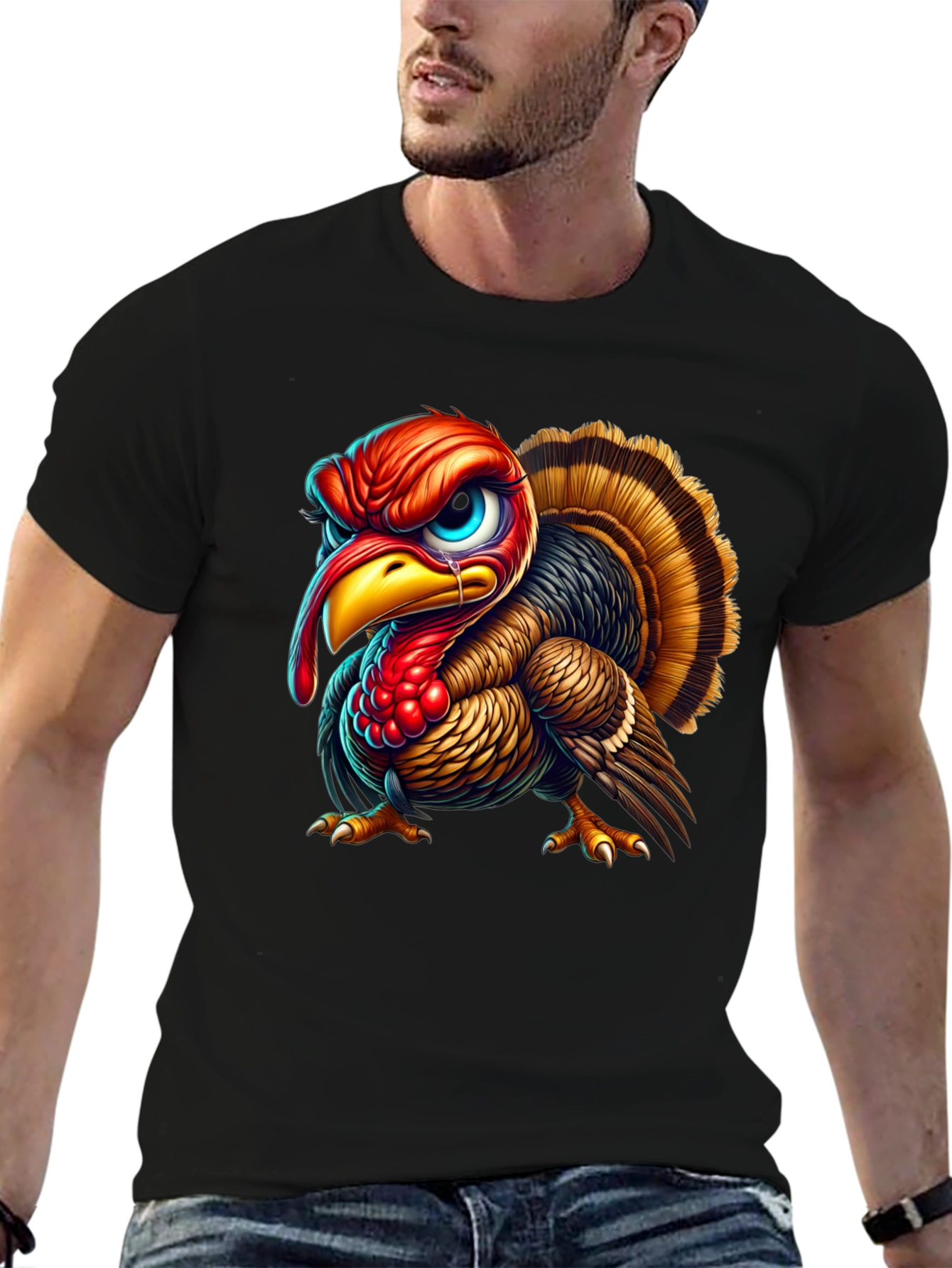 Angry Turkey Graphic Tee - Thanksgiving Humor