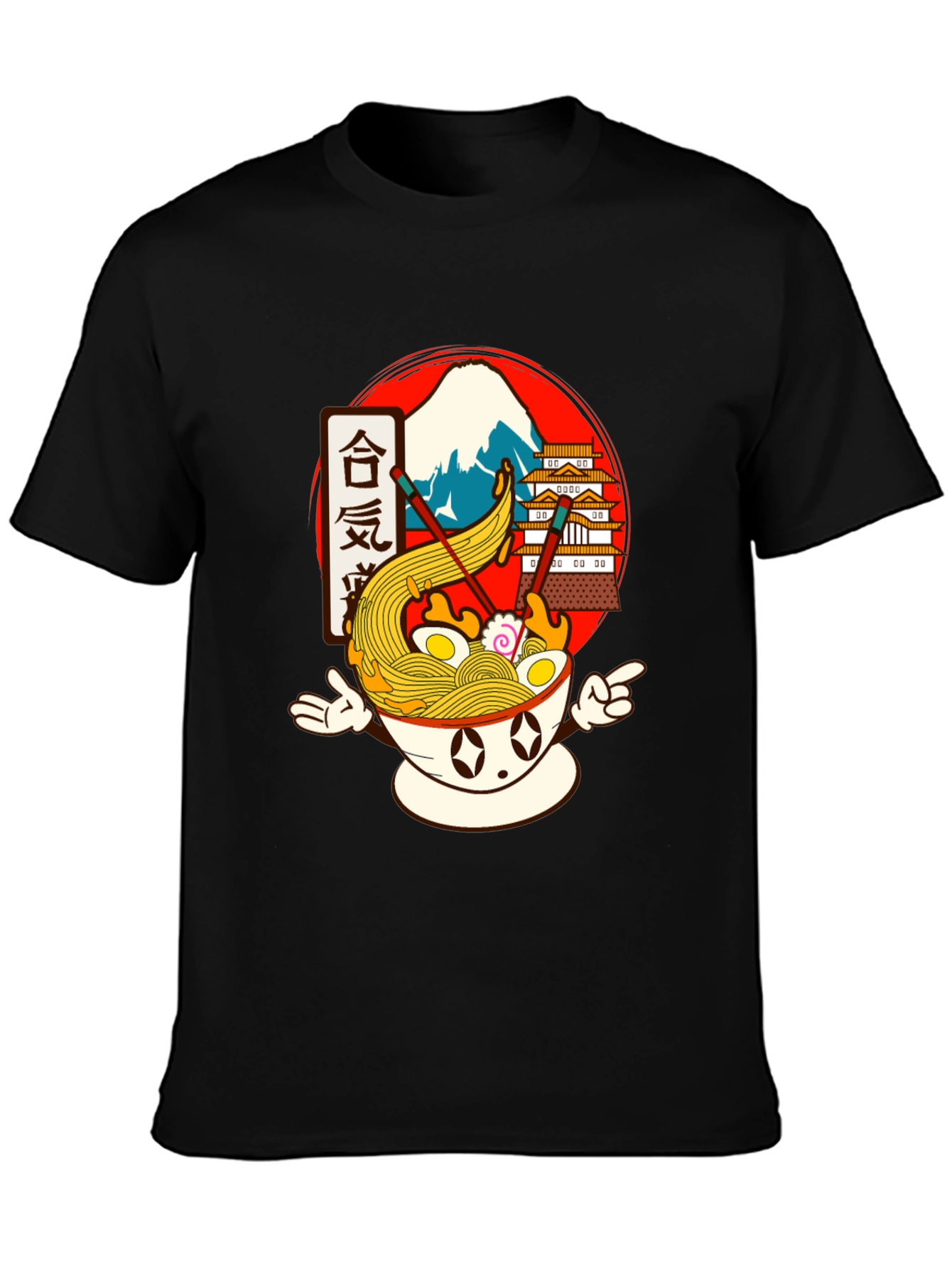 Ramen Bowl Graphic Tee - Anime Food Shirt