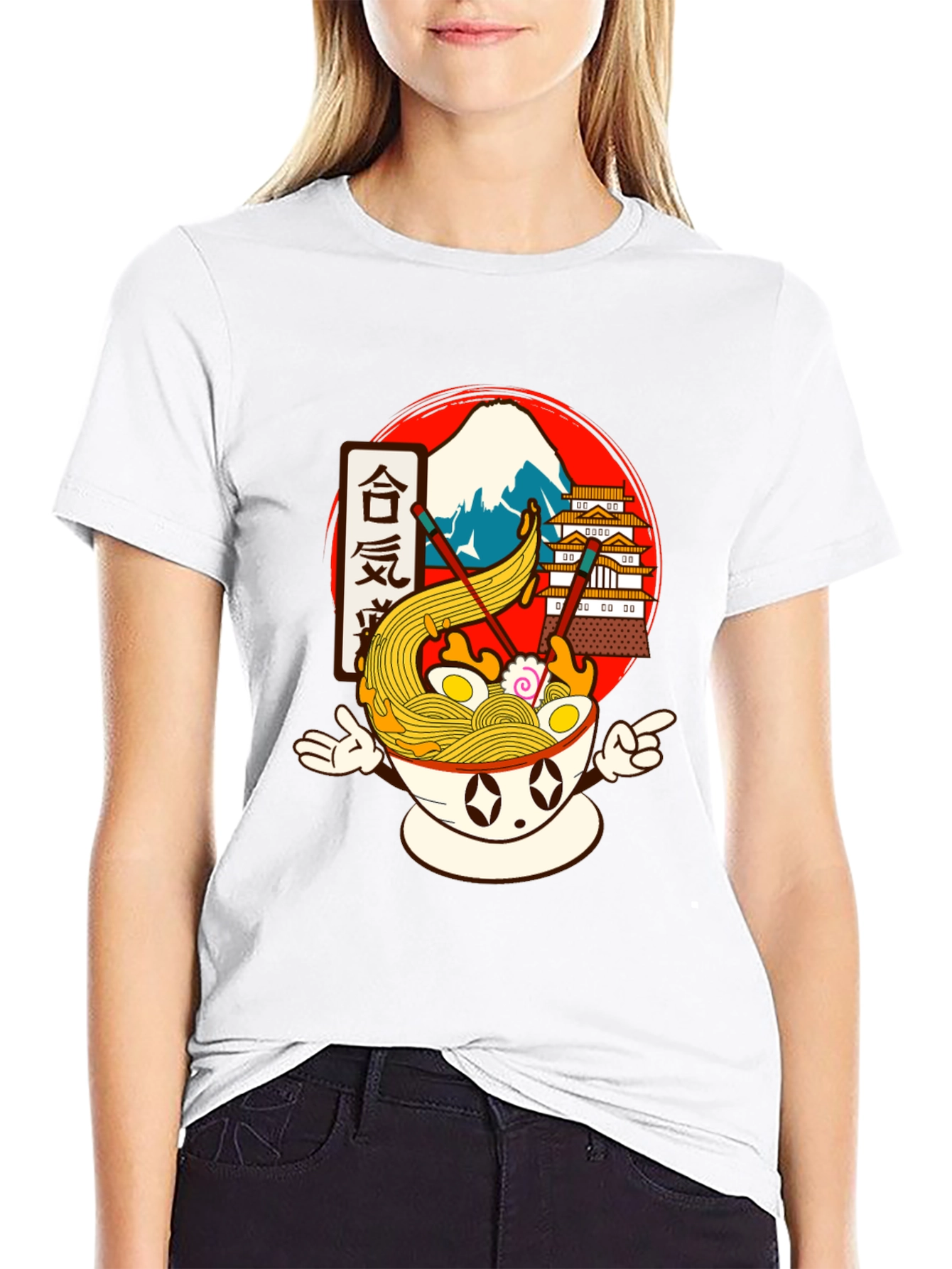 Ramen Bowl Graphic Tee - Anime Food Shirt