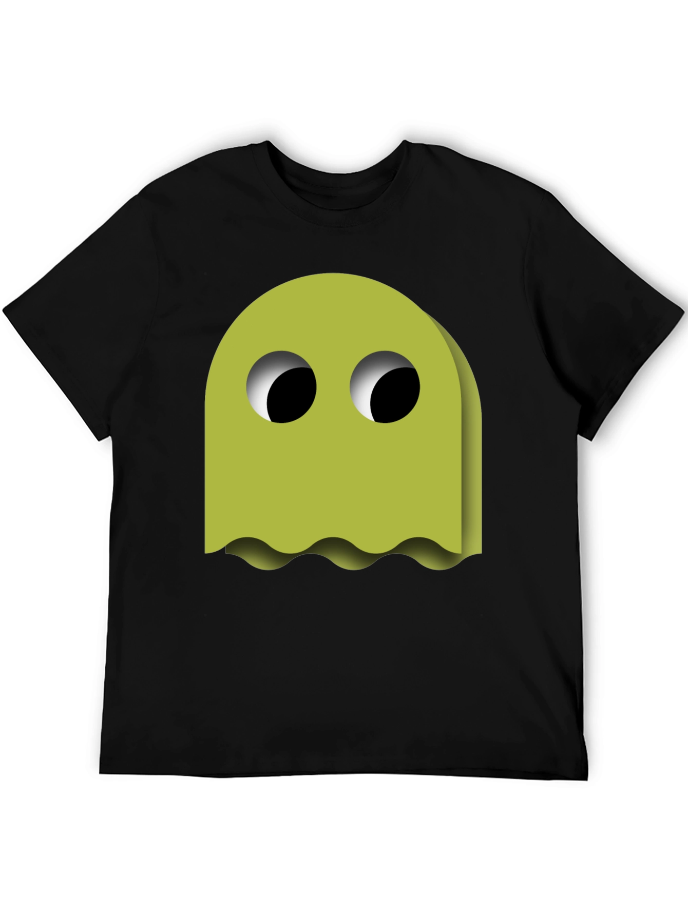 Funky Ghost Graphic Tee - Black Cotton Blend