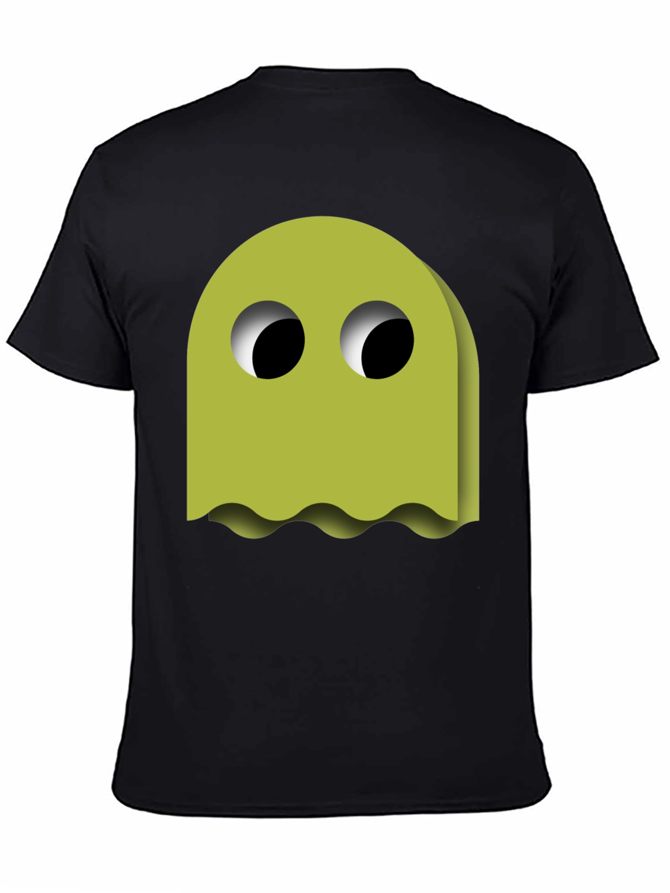 Funky Ghost Graphic Tee - Black Cotton Blend