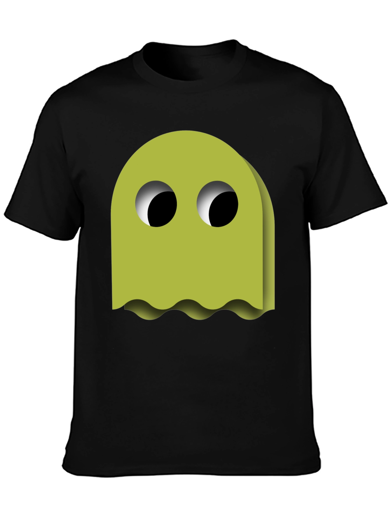 Funky Ghost Graphic Tee - Black Cotton Blend