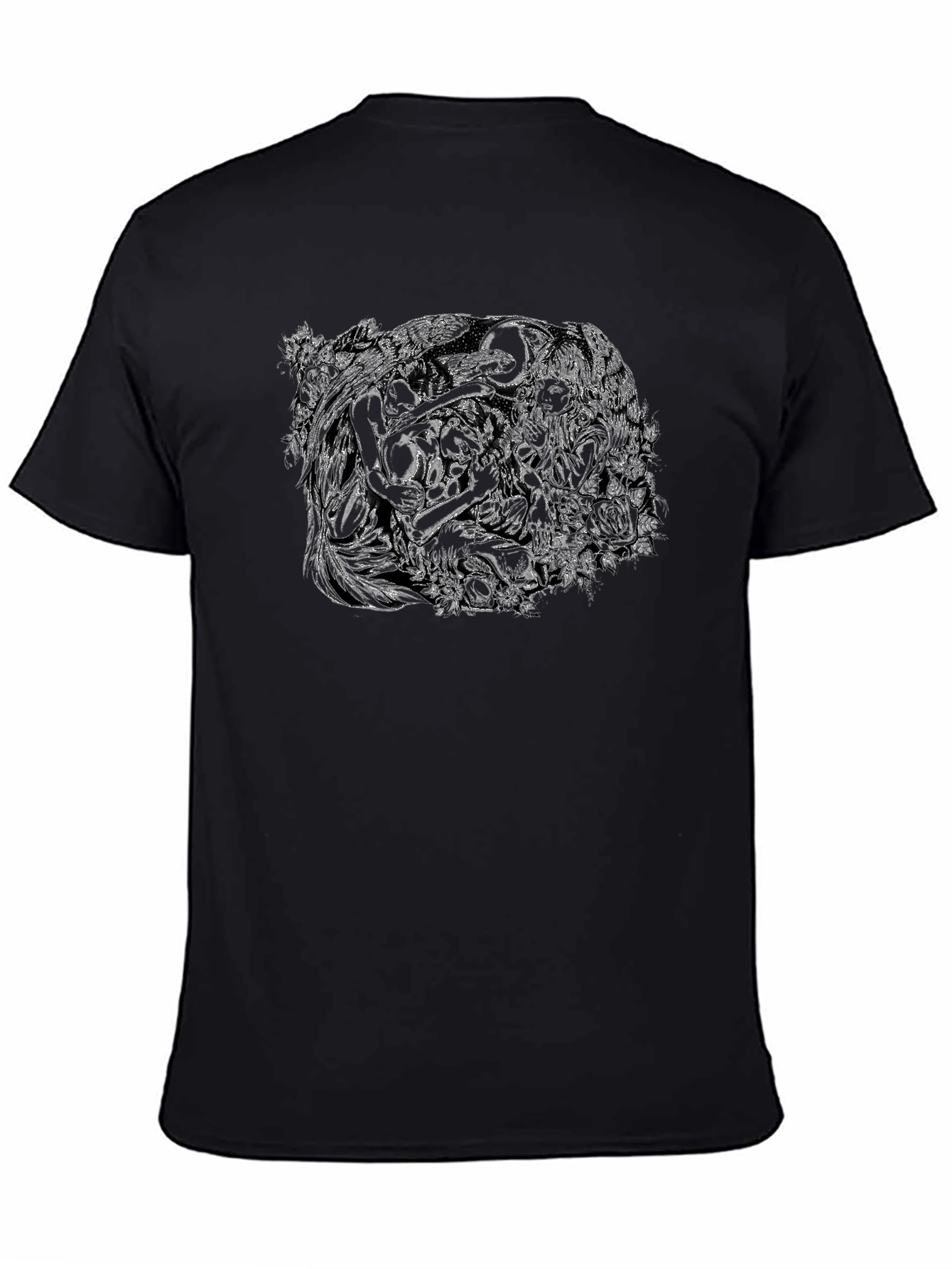 Unique Graphic Print Black T-Shirt for Men