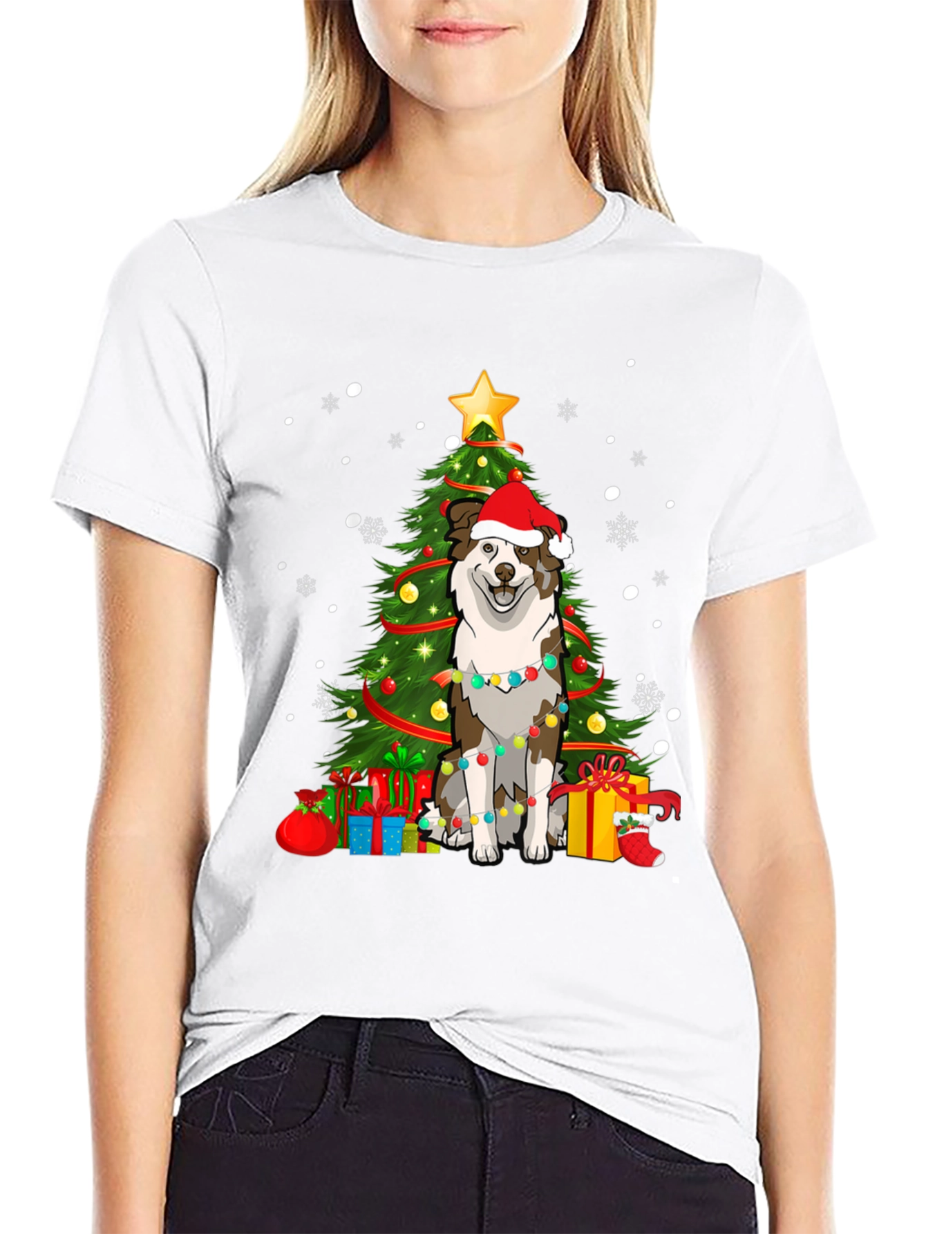 Festive Dog Christmas Tree T-Shirt