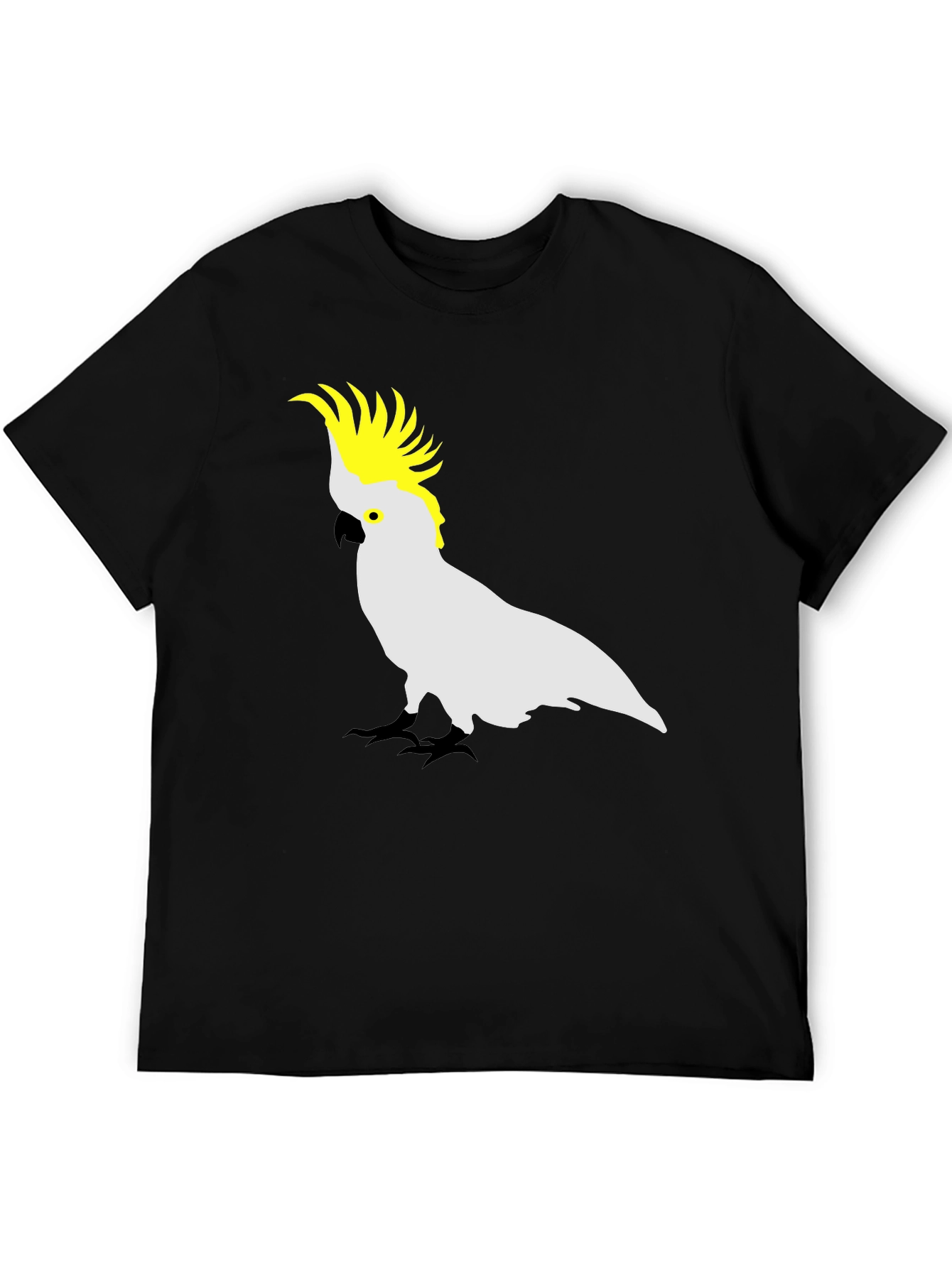 Cockatoo Graphic Tee - Stylish Mens Black T-Shirt