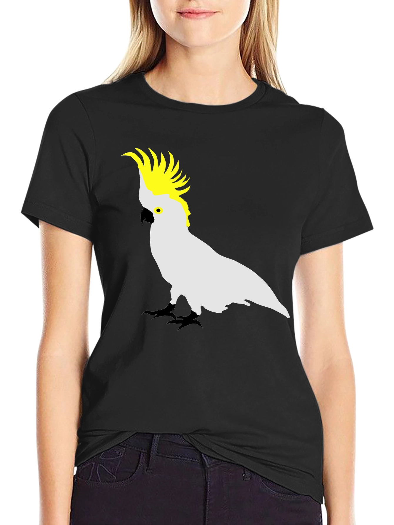 Cockatoo Graphic Tee - Stylish Mens Black T-Shirt