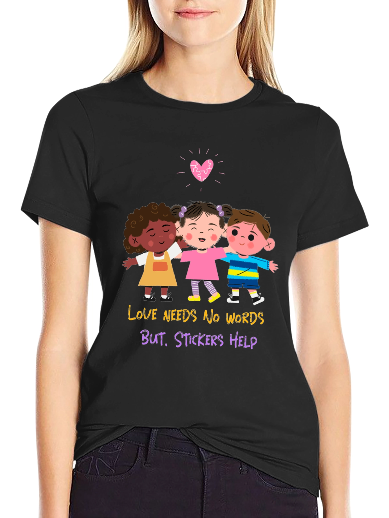 Love Needs No Words Graphic T-Shirt