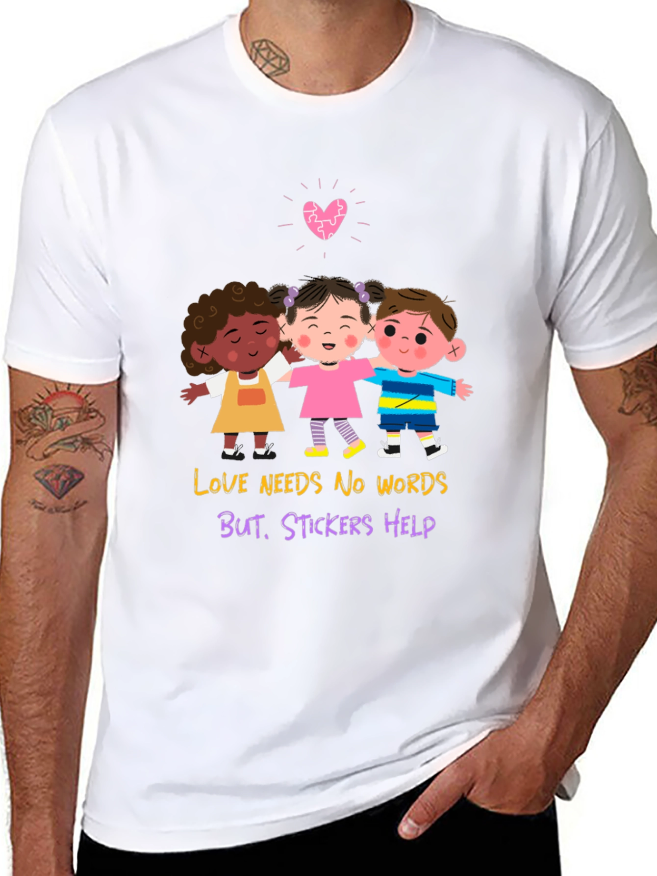 Love Needs No Words Graphic T-Shirt