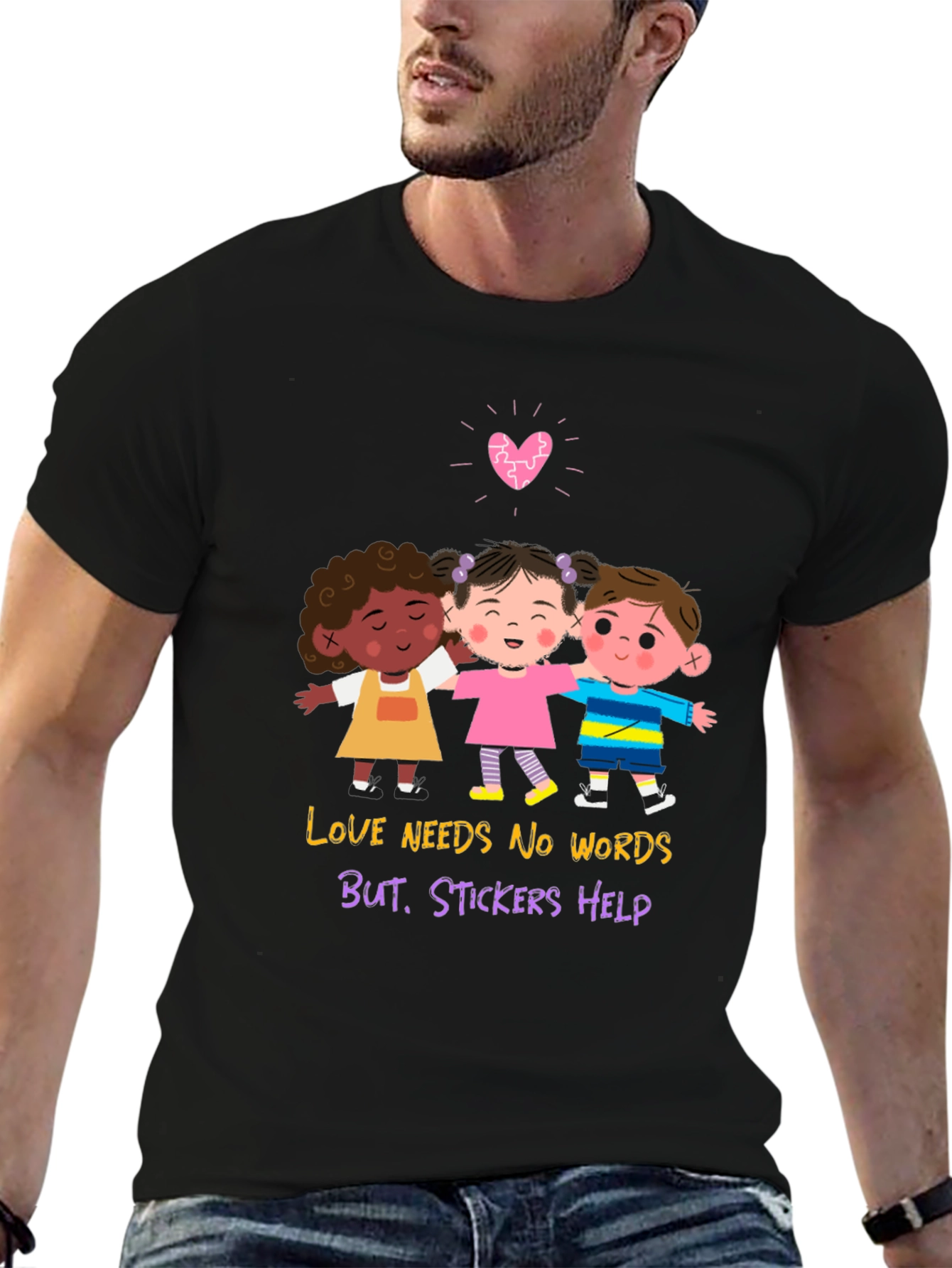 Love Needs No Words Graphic T-Shirt