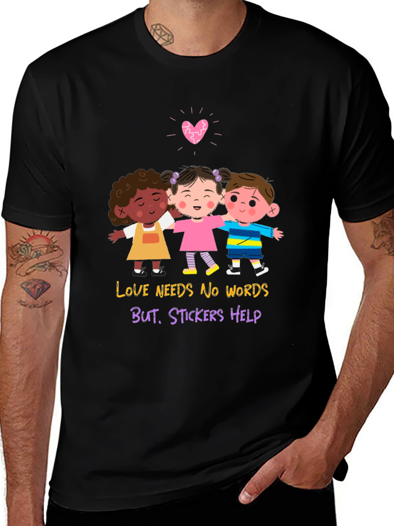 Love Needs No Words Graphic T-Shirt