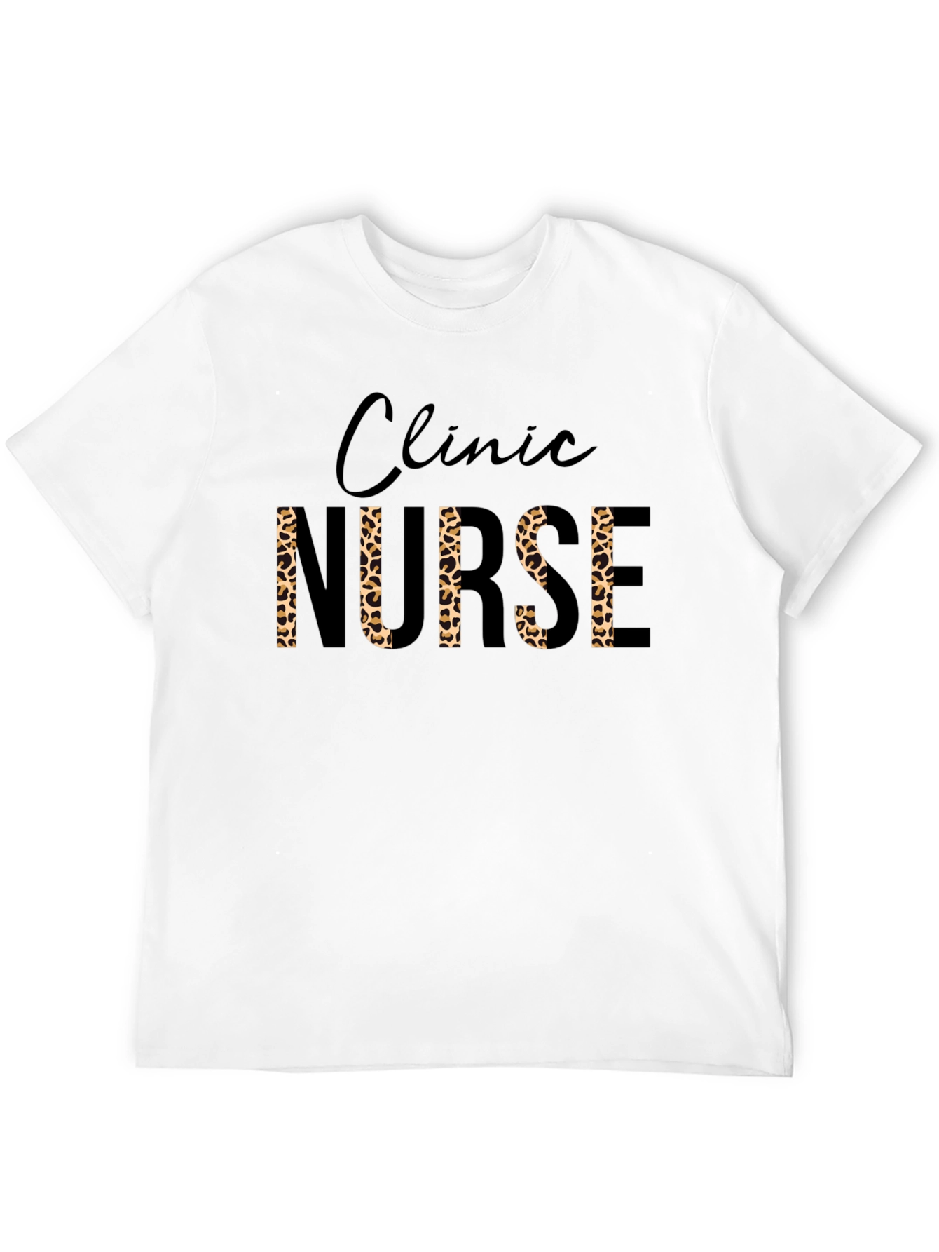 Clinic Nurse Leopard Print T-Shirt
