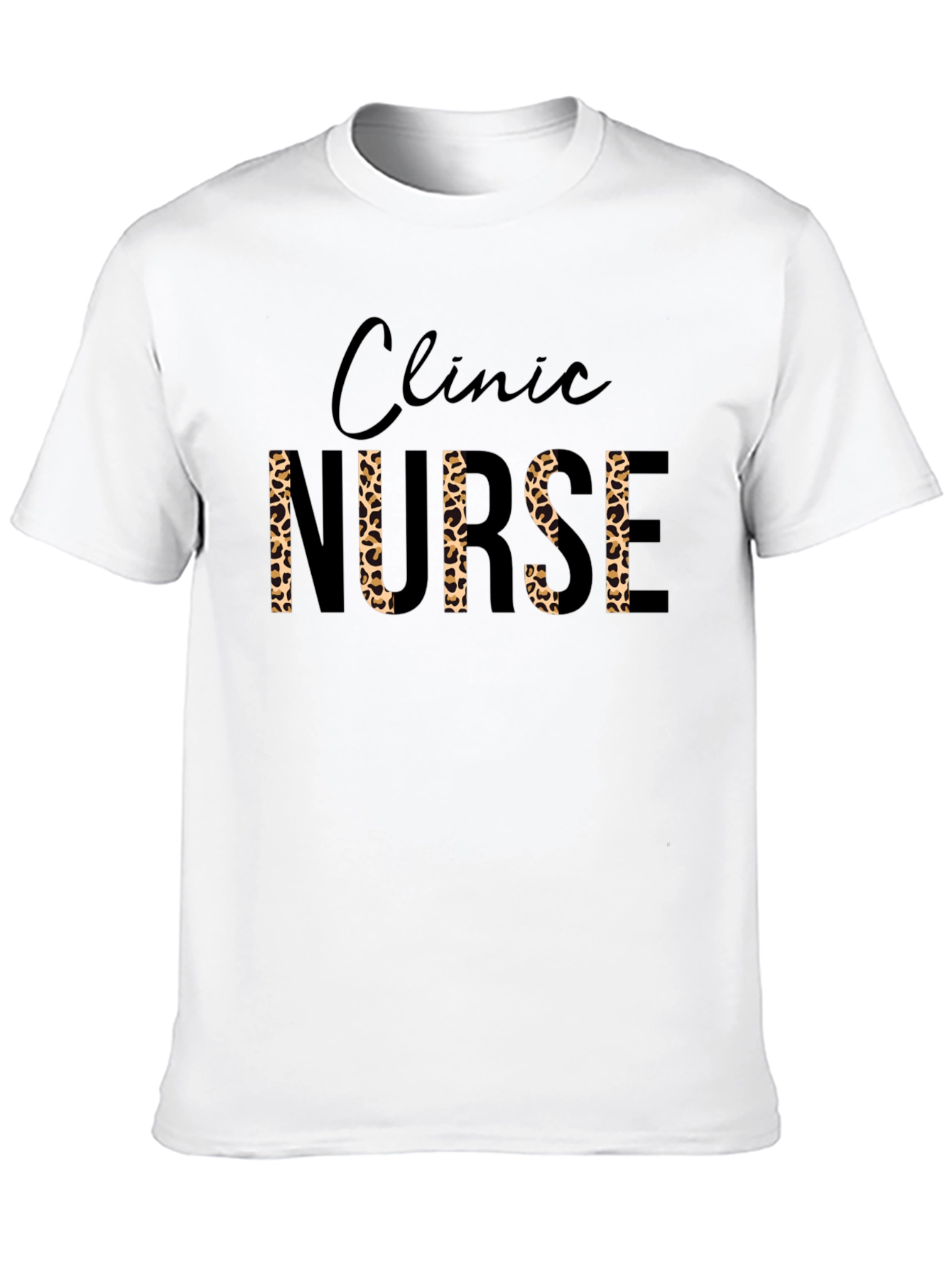 Clinic Nurse Leopard Print T-Shirt