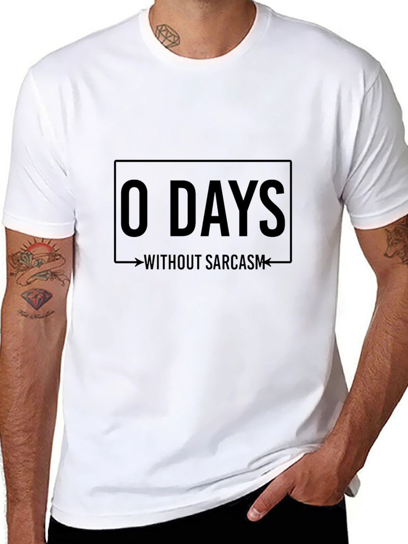 Sarcastic Humor T-Shirt - 0 Days Without Sarcasm