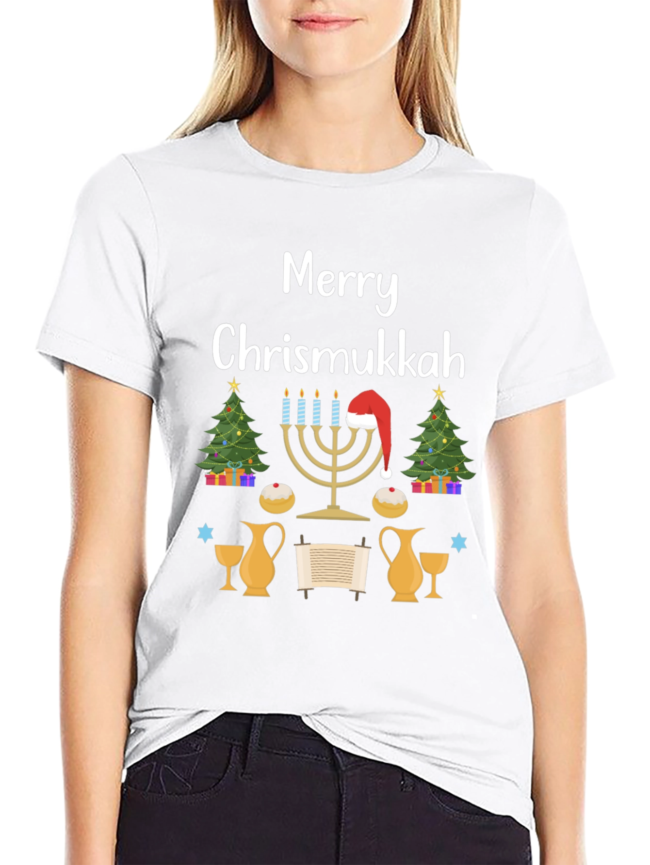 Merry Chrismukkah Festive Holiday T-Shirt