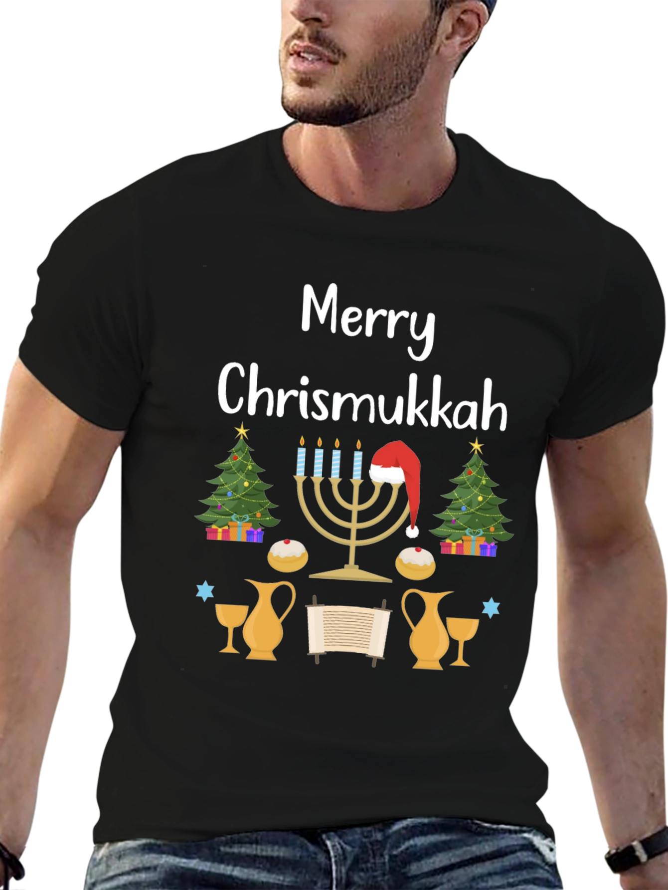 Merry Chrismukkah Festive Holiday T-Shirt