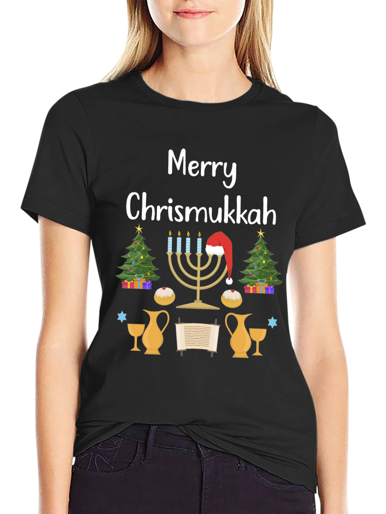 Merry Chrismukkah Festive Holiday T-Shirt