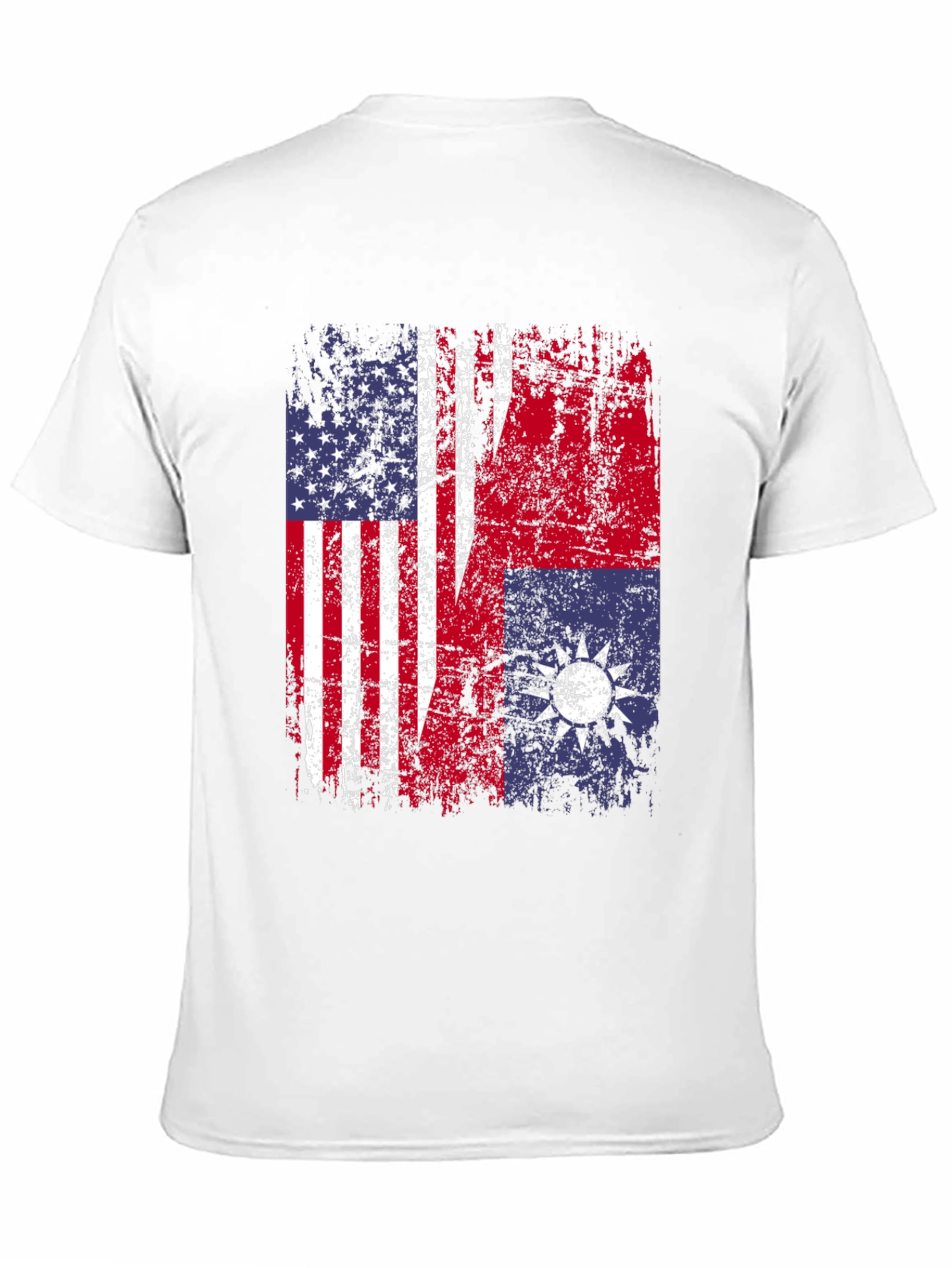 USA Taiwan Flag Graphic T-Shirt