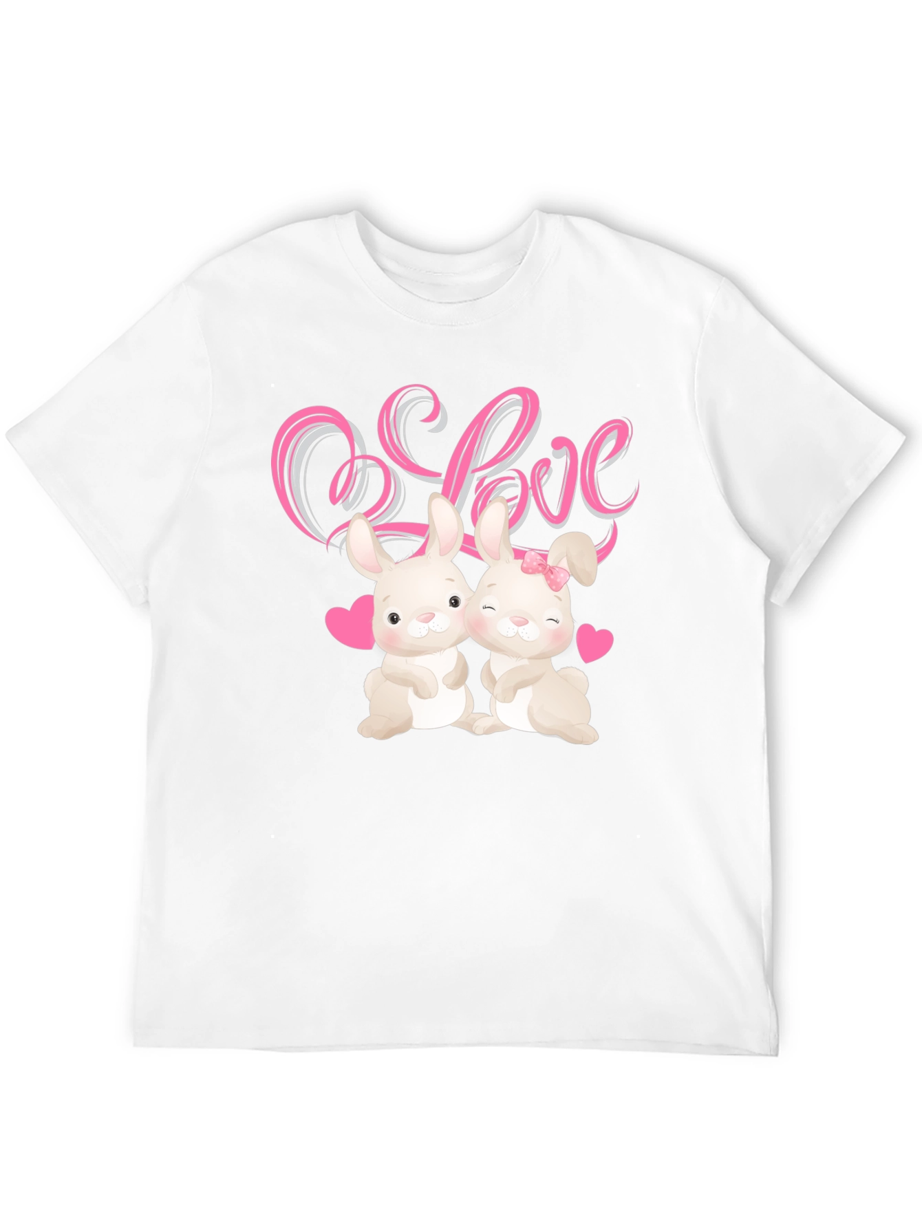 Love Bunnies Black Graphic Tee