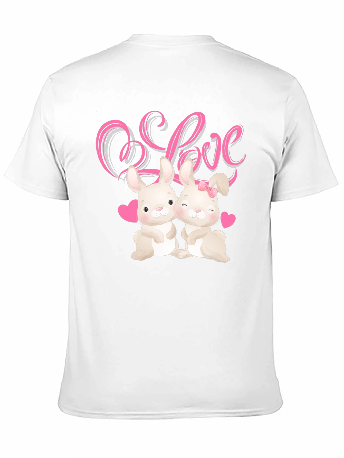 Love Bunnies Black Graphic Tee