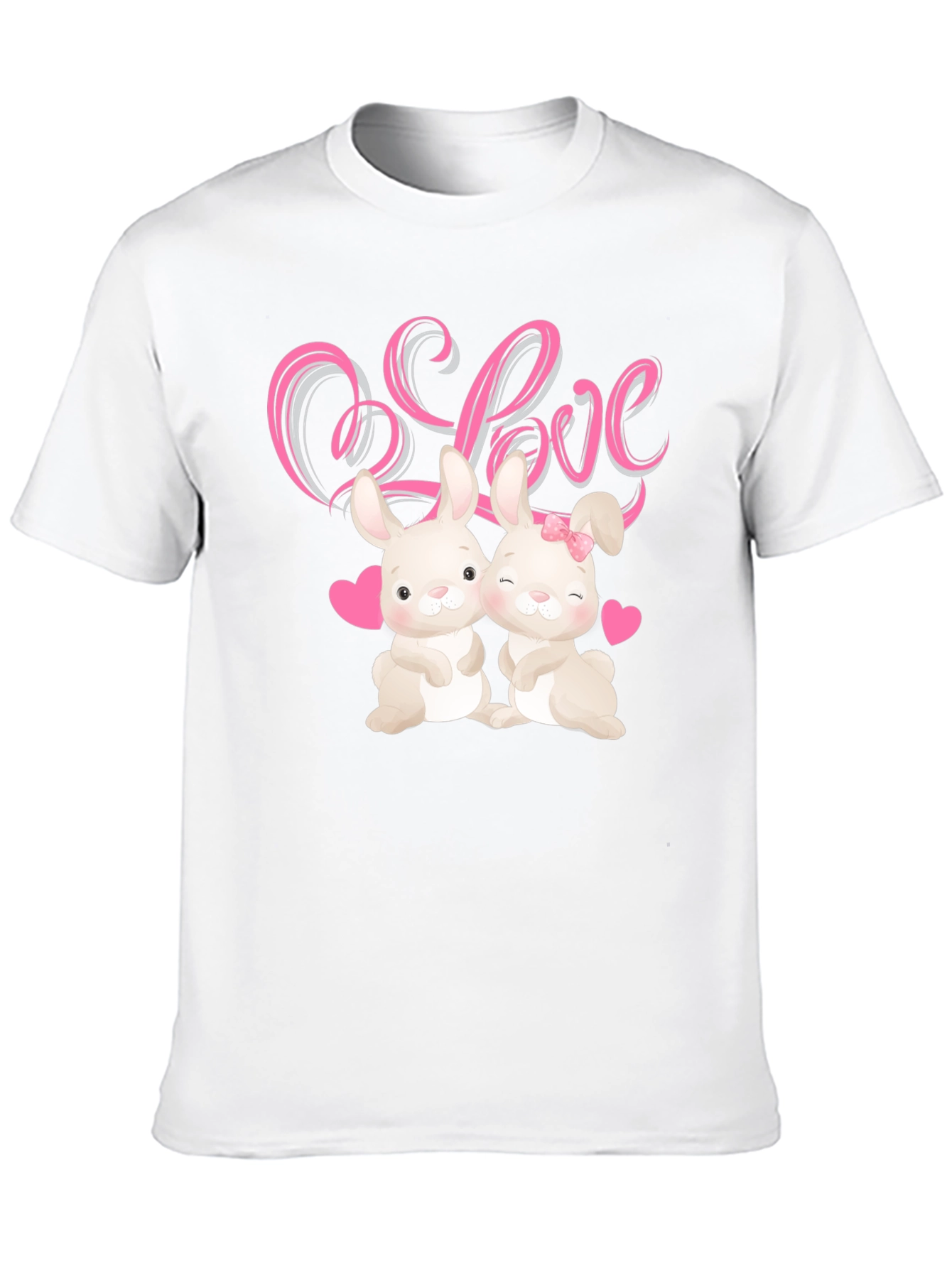 Love Bunnies Black Graphic Tee