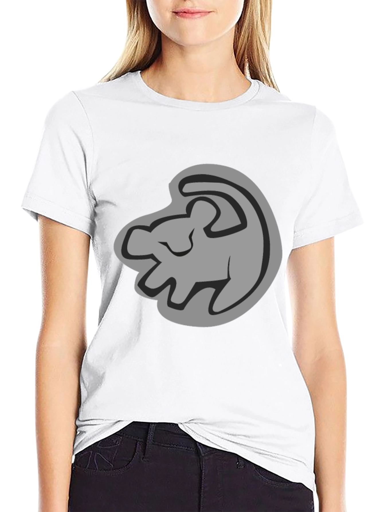 Lion King Simba Silhouette Black T-Shirt