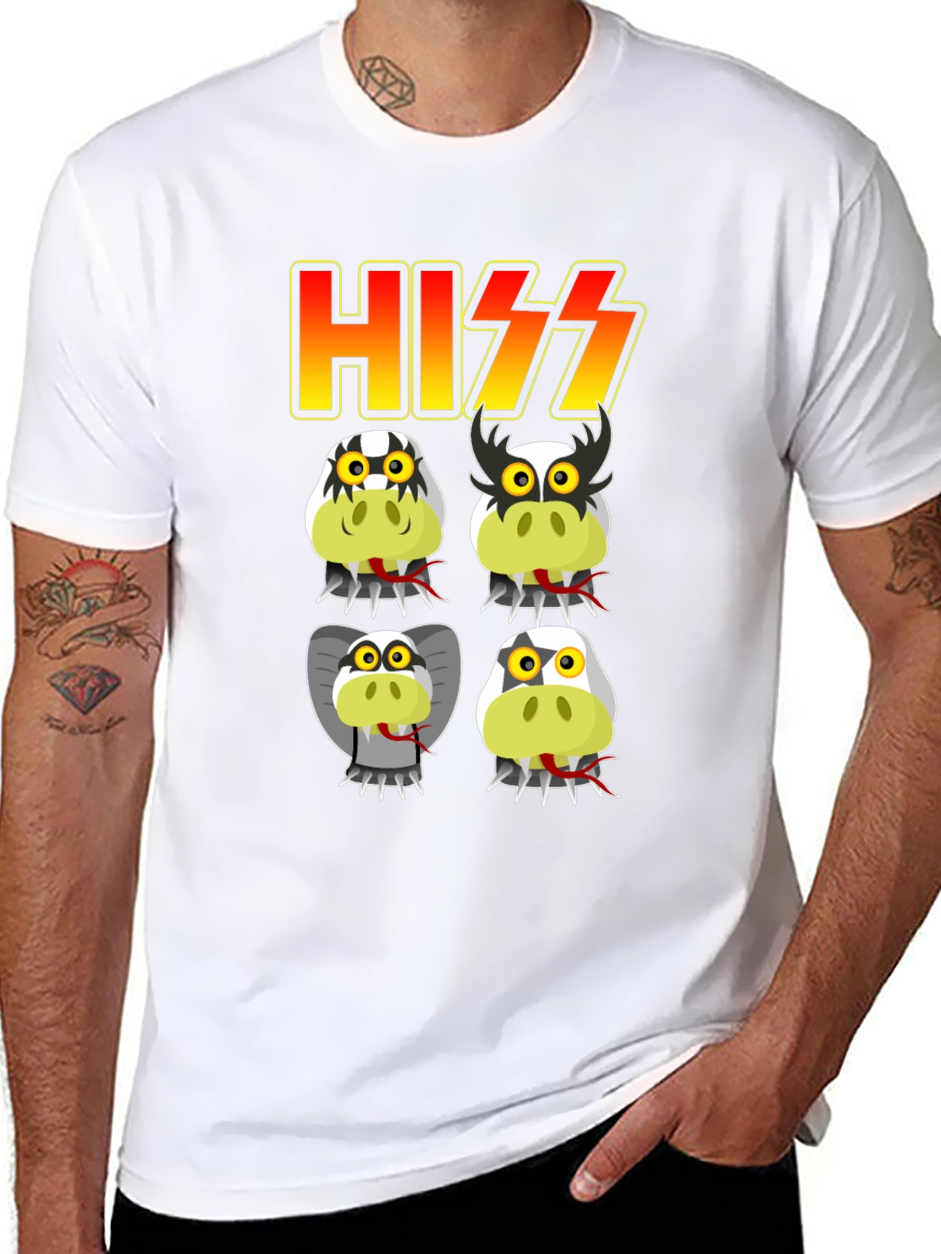 HISS Snake Band Graphic T-Shirt