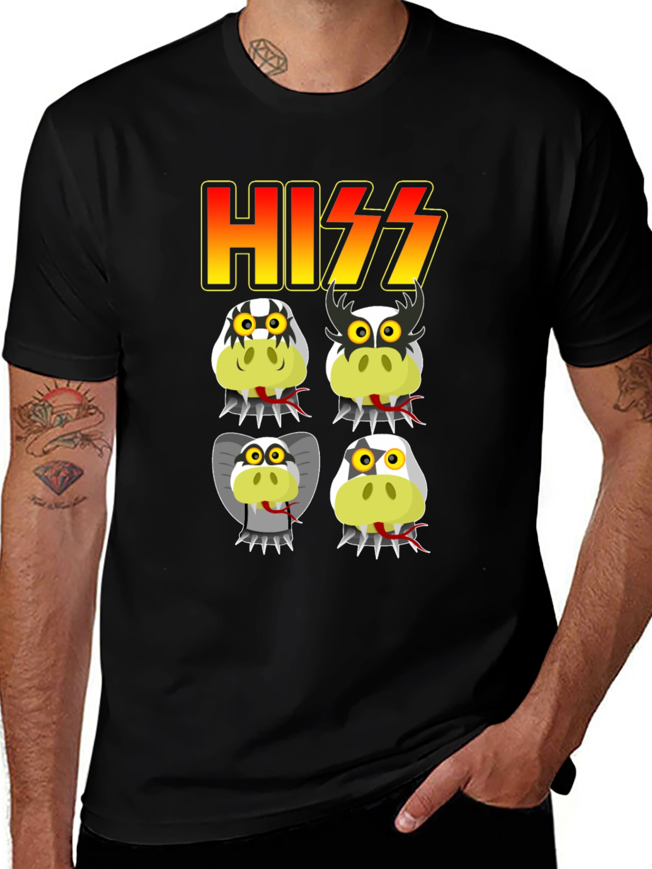 HISS Snake Band Graphic T-Shirt